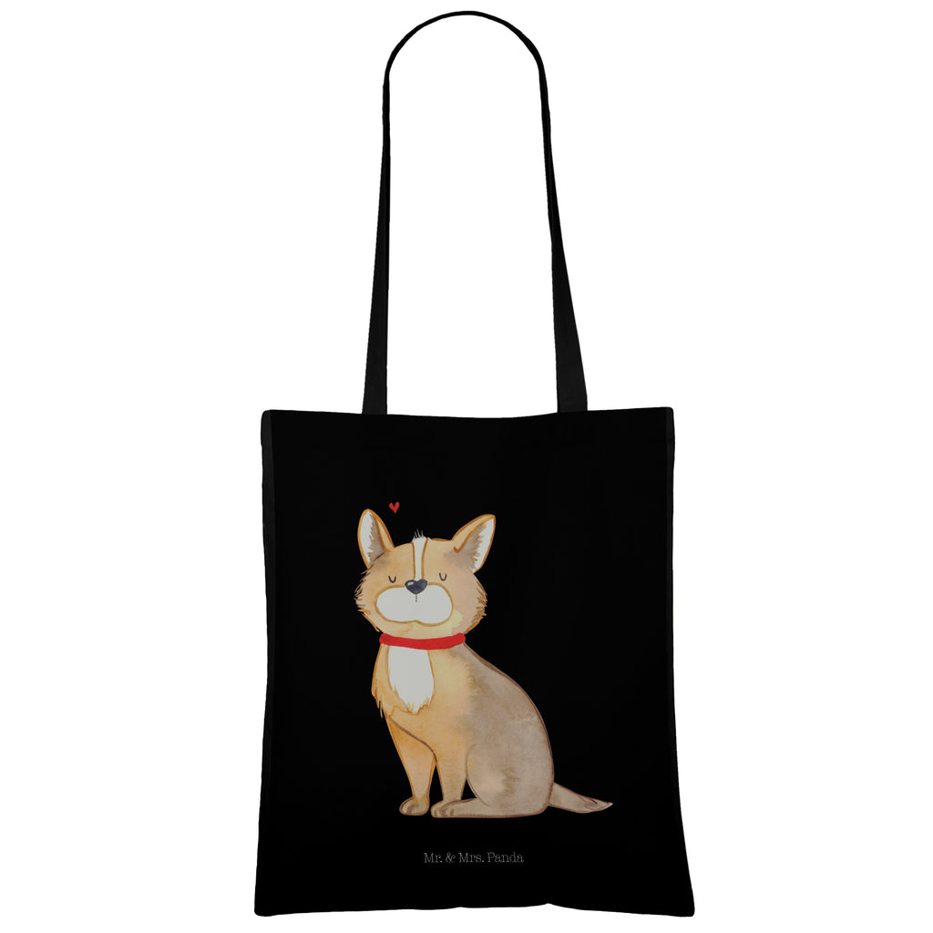 Tragetasche Hundeglück Beuteltasche, Beutel, Einkaufstasche, Jutebeutel, Stoffbeutel, Hund, Hundemotiv, Haustier, Hunderasse, Tierliebhaber, Hundebesitzer, Sprüche, Corgie, Hundeliebe, Spruch, Hundemama, Liebe