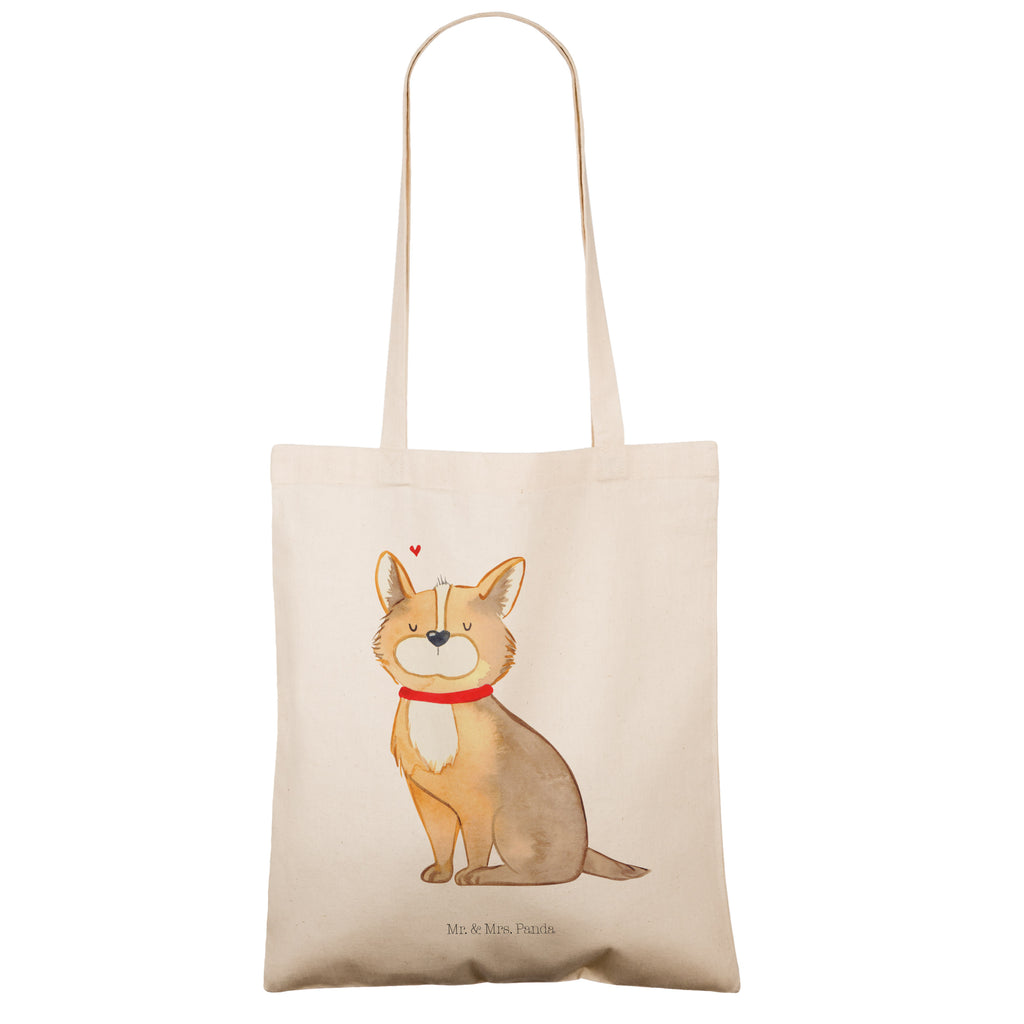 Tragetasche Hundeglück Beuteltasche, Beutel, Einkaufstasche, Jutebeutel, Stoffbeutel, Hund, Hundemotiv, Haustier, Hunderasse, Tierliebhaber, Hundebesitzer, Sprüche, Corgie, Hundeliebe, Spruch, Hundemama, Liebe