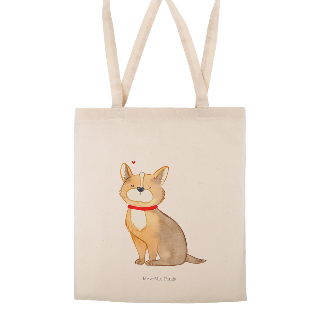 Tragetasche Hundeglück Beuteltasche, Beutel, Einkaufstasche, Jutebeutel, Stoffbeutel, Hund, Hundemotiv, Haustier, Hunderasse, Tierliebhaber, Hundebesitzer, Sprüche, Corgie, Hundeliebe, Spruch, Hundemama, Liebe