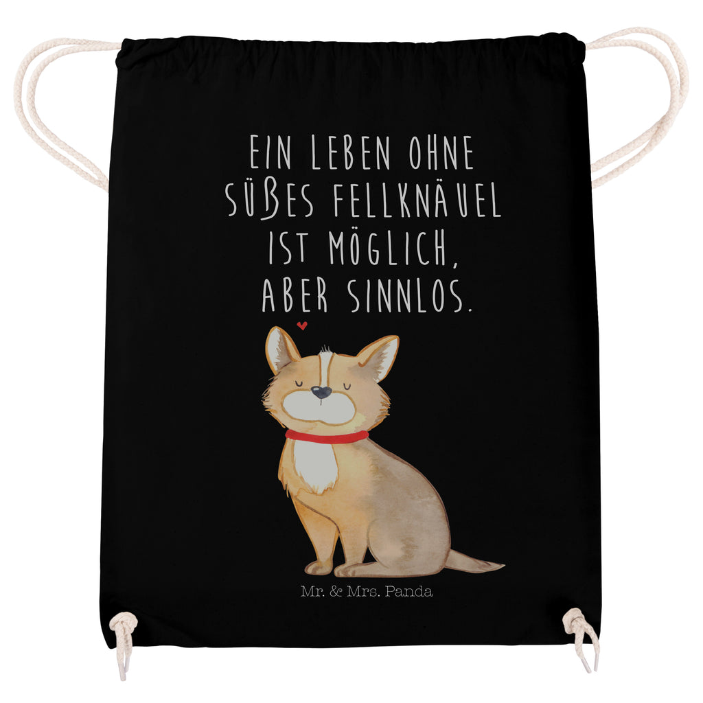 Sportbeutel Hundeglück Turnbeutel, Beutel, Sporttasche, Tasche, Stoffbeutel, Hund, Hundemotiv, Haustier, Hunderasse, Tierliebhaber, Hundebesitzer, Sprüche, Corgie, Hundeliebe, Spruch, Hundemama, Liebe