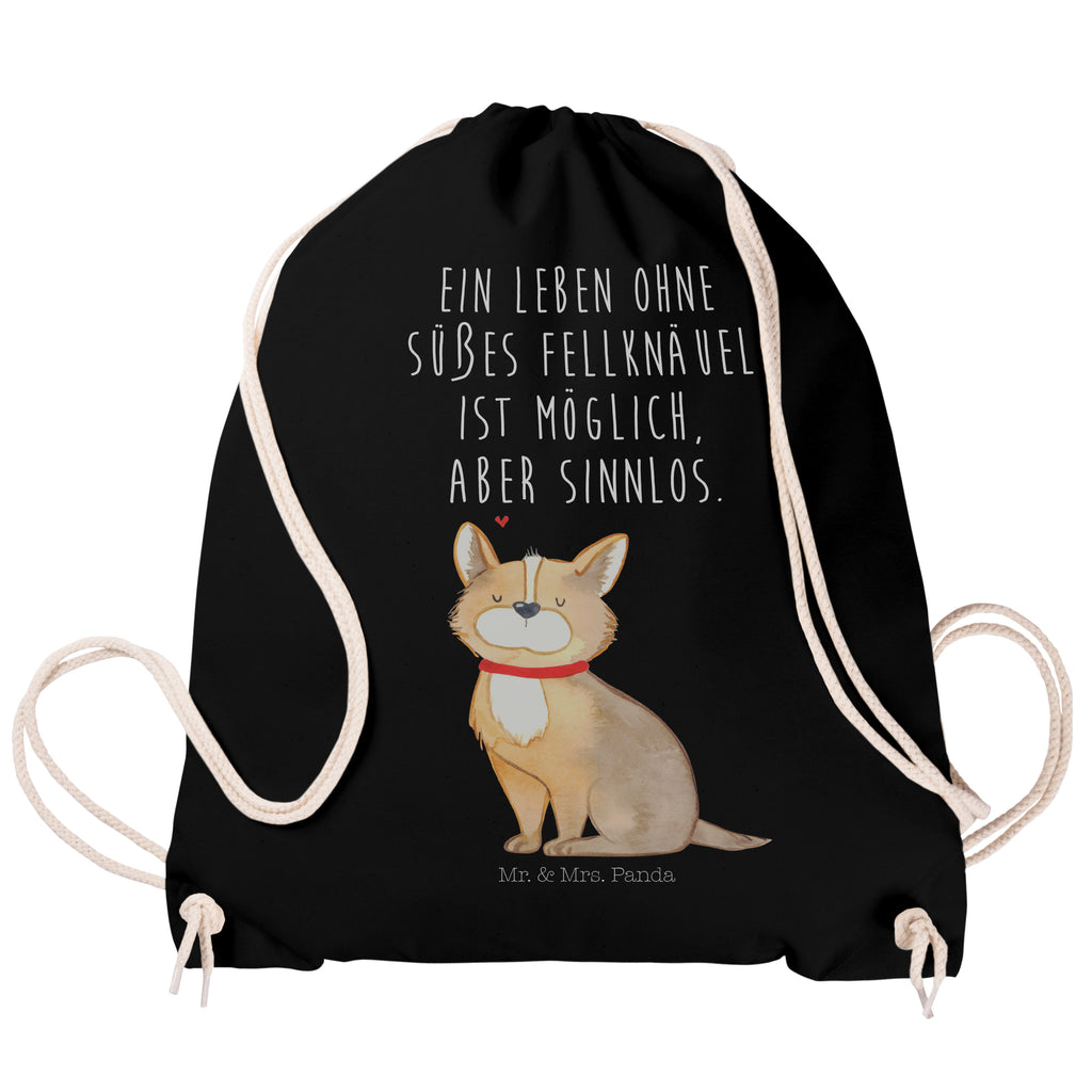 Sportbeutel Hundeglück Turnbeutel, Beutel, Sporttasche, Tasche, Stoffbeutel, Hund, Hundemotiv, Haustier, Hunderasse, Tierliebhaber, Hundebesitzer, Sprüche, Corgie, Hundeliebe, Spruch, Hundemama, Liebe
