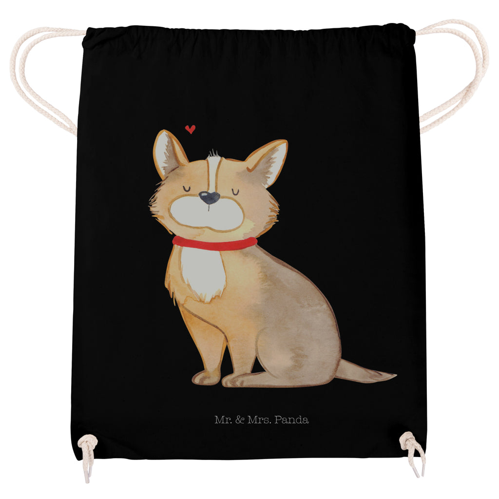 Sportbeutel Hundeglück Turnbeutel, Beutel, Sporttasche, Tasche, Stoffbeutel, Hund, Hundemotiv, Haustier, Hunderasse, Tierliebhaber, Hundebesitzer, Sprüche, Corgie, Hundeliebe, Spruch, Hundemama, Liebe
