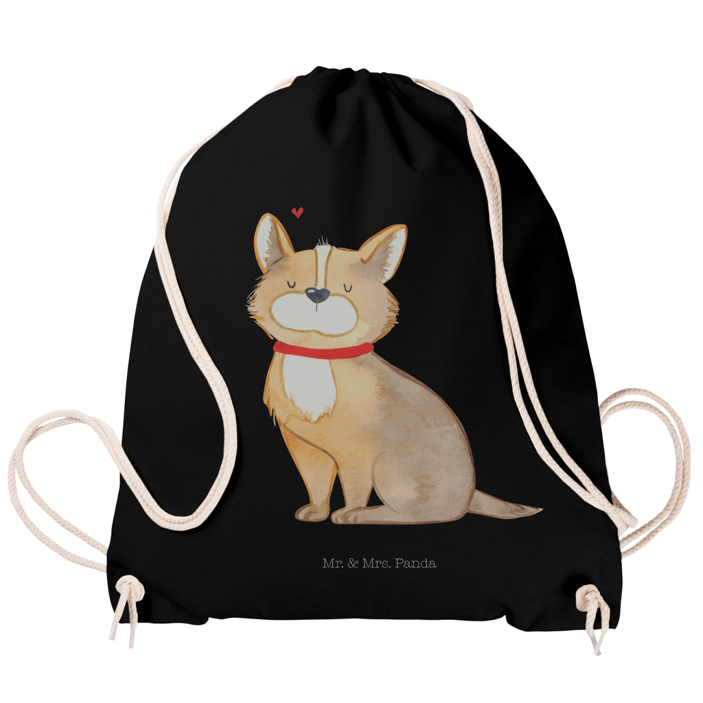 Sportbeutel Hundeglück Turnbeutel, Beutel, Sporttasche, Tasche, Stoffbeutel, Hund, Hundemotiv, Haustier, Hunderasse, Tierliebhaber, Hundebesitzer, Sprüche, Corgie, Hundeliebe, Spruch, Hundemama, Liebe