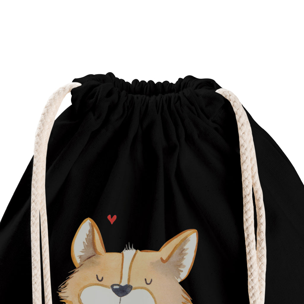 Sportbeutel Hundeglück Turnbeutel, Beutel, Sporttasche, Tasche, Stoffbeutel, Hund, Hundemotiv, Haustier, Hunderasse, Tierliebhaber, Hundebesitzer, Sprüche, Corgie, Hundeliebe, Spruch, Hundemama, Liebe