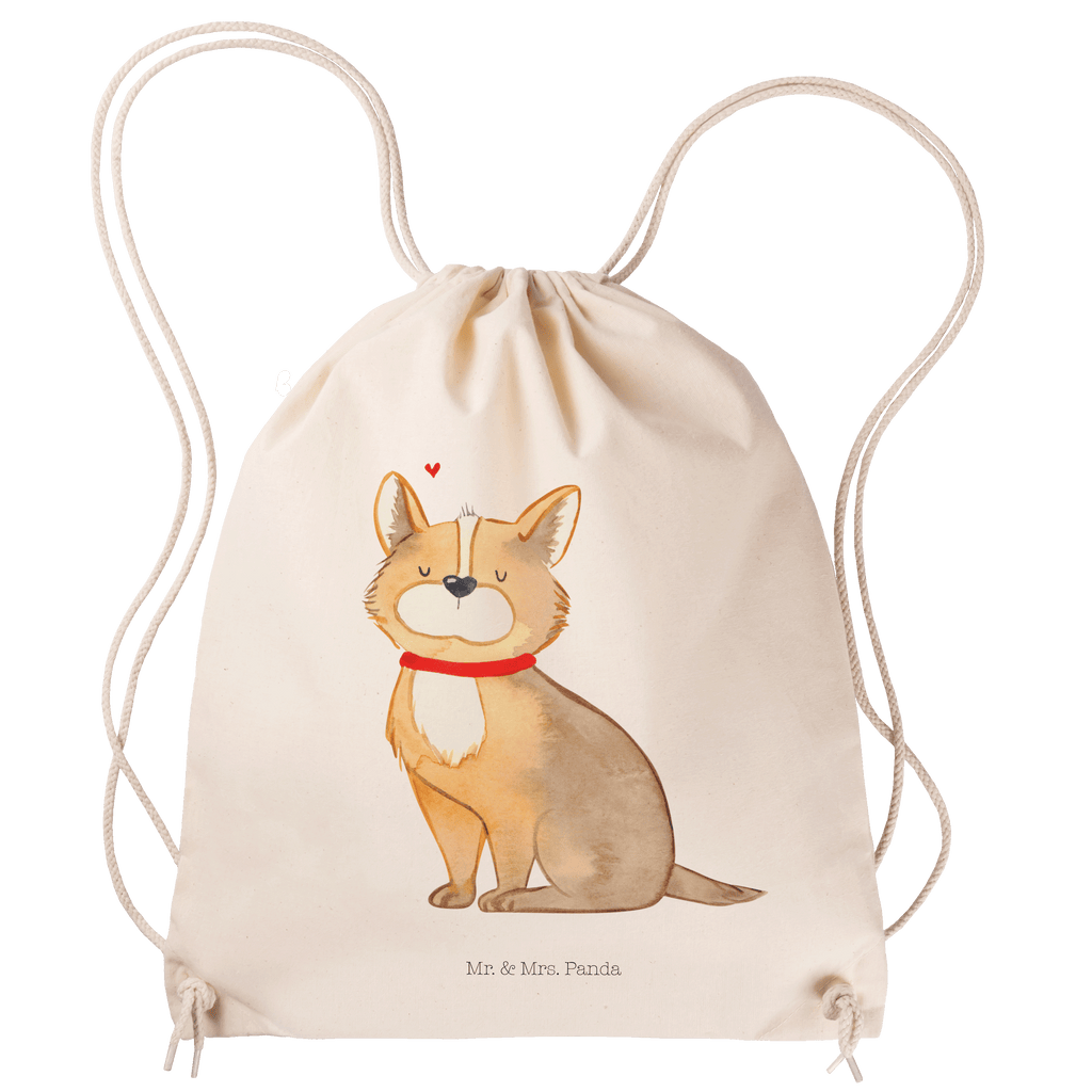 Sportbeutel Hundeglück Turnbeutel, Beutel, Sporttasche, Tasche, Stoffbeutel, Hund, Hundemotiv, Haustier, Hunderasse, Tierliebhaber, Hundebesitzer, Sprüche, Corgie, Hundeliebe, Spruch, Hundemama, Liebe