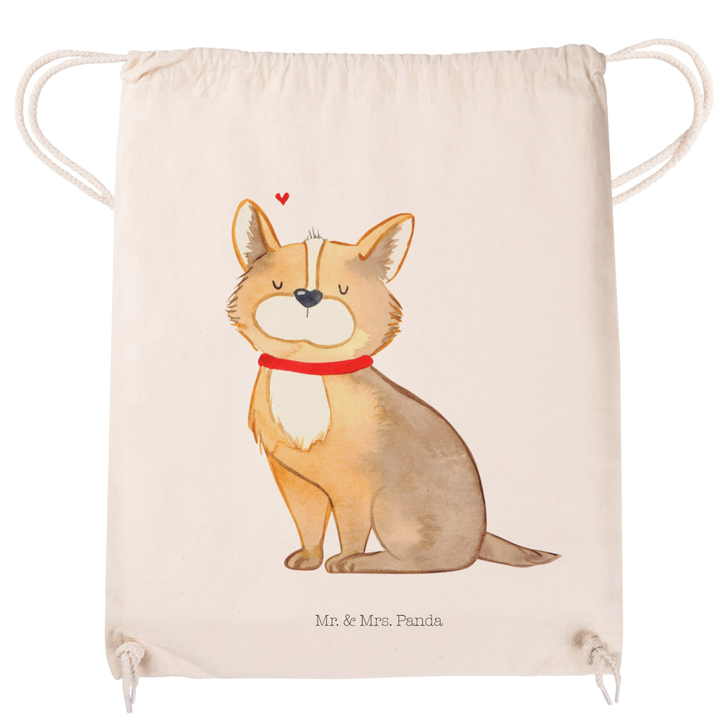 Sportbeutel Hundeglück Turnbeutel, Beutel, Sporttasche, Tasche, Stoffbeutel, Hund, Hundemotiv, Haustier, Hunderasse, Tierliebhaber, Hundebesitzer, Sprüche, Corgie, Hundeliebe, Spruch, Hundemama, Liebe