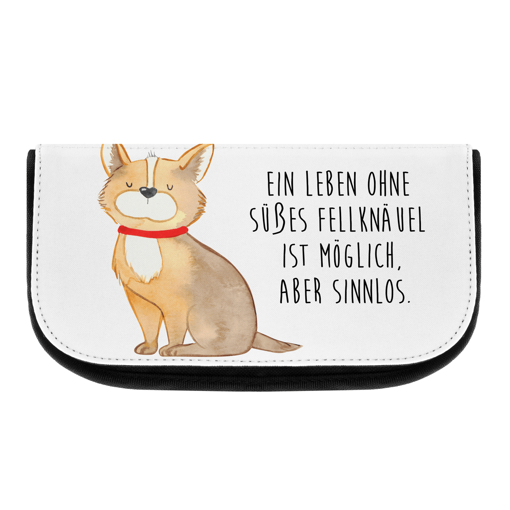 Kosmetiktasche Hundeglück Kosmetikbeutel, Kulturtasche, Kulturbeutel, Schminktasche, Make-Up Tasche, Hund, Hundemotiv, Haustier, Hunderasse, Tierliebhaber, Hundebesitzer, Sprüche, Corgie, Hundeliebe, Spruch, Hundemama, Liebe