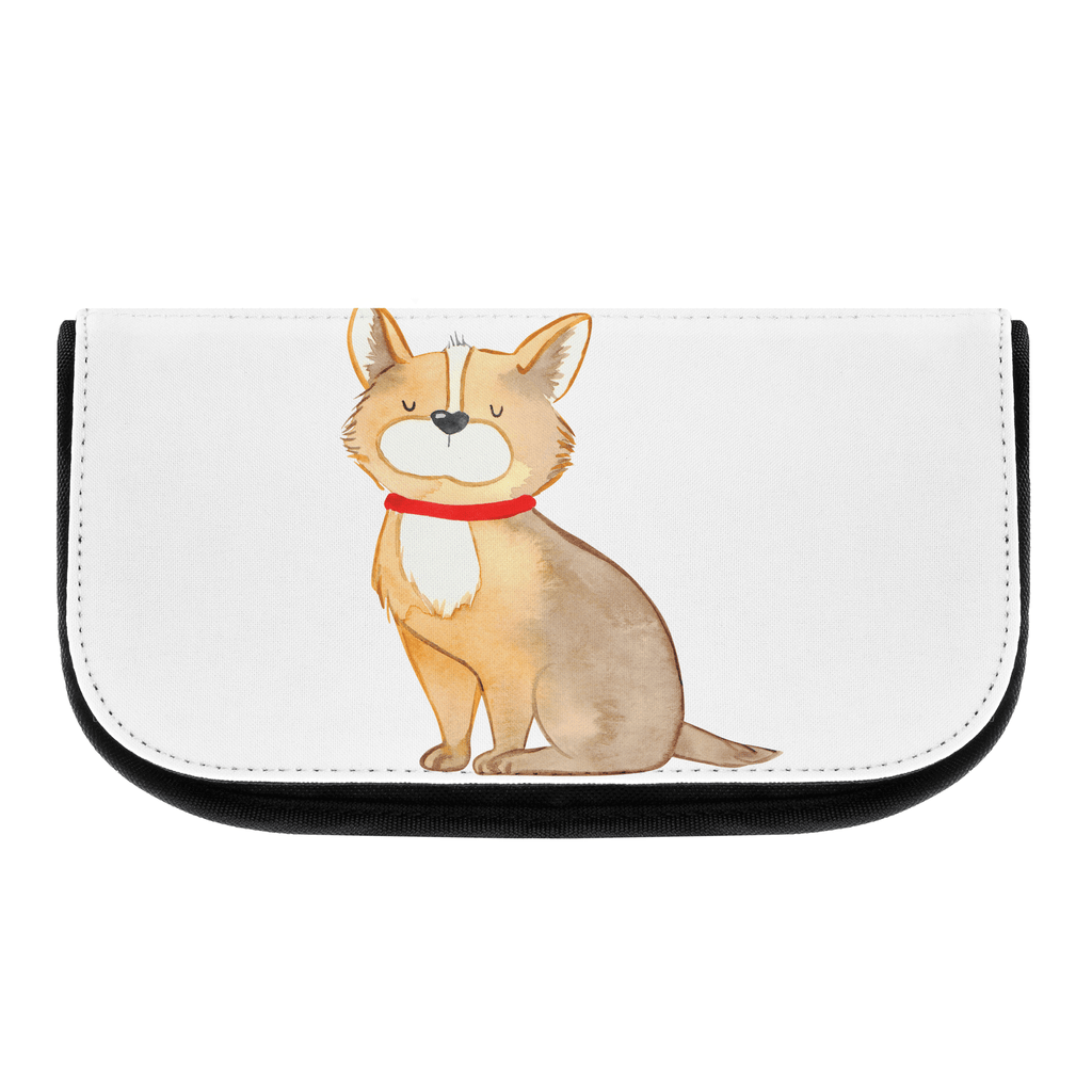 Kosmetiktasche Hundeglück Kosmetikbeutel, Kulturtasche, Kulturbeutel, Schminktasche, Make-Up Tasche, Hund, Hundemotiv, Haustier, Hunderasse, Tierliebhaber, Hundebesitzer, Sprüche, Corgie, Hundeliebe, Spruch, Hundemama, Liebe
