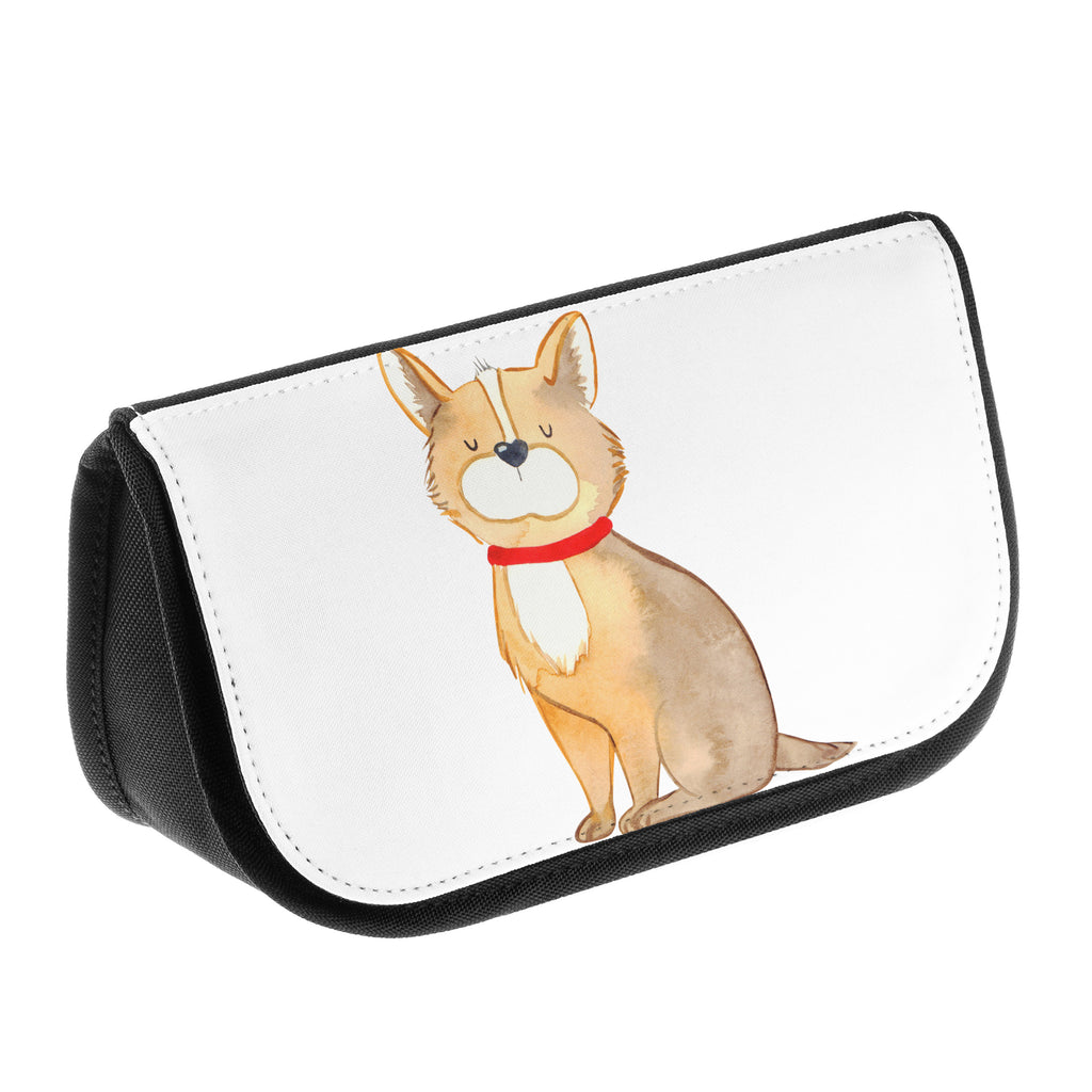 Kosmetiktasche Hundeglück Kosmetikbeutel, Kulturtasche, Kulturbeutel, Schminktasche, Make-Up Tasche, Hund, Hundemotiv, Haustier, Hunderasse, Tierliebhaber, Hundebesitzer, Sprüche, Corgie, Hundeliebe, Spruch, Hundemama, Liebe