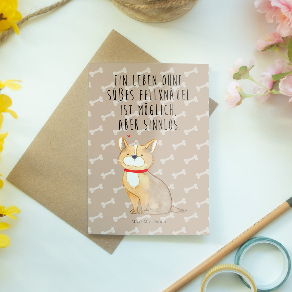 Grußkarte Hundeglück Klappkarte, Einladungskarte, Glückwunschkarte, Hochzeitskarte, Geburtstagskarte, Karte, Hund, Hundemotiv, Haustier, Hunderasse, Tierliebhaber, Hundebesitzer, Sprüche, Corgie, Hundeliebe, Spruch, Hundemama, Liebe