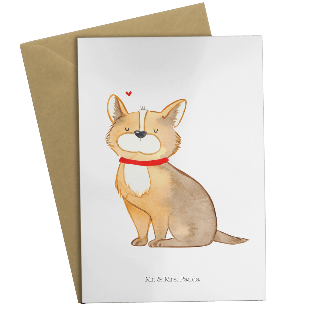 Grußkarte Hundeglück Klappkarte, Einladungskarte, Glückwunschkarte, Hochzeitskarte, Geburtstagskarte, Karte, Hund, Hundemotiv, Haustier, Hunderasse, Tierliebhaber, Hundebesitzer, Sprüche, Corgie, Hundeliebe, Spruch, Hundemama, Liebe
