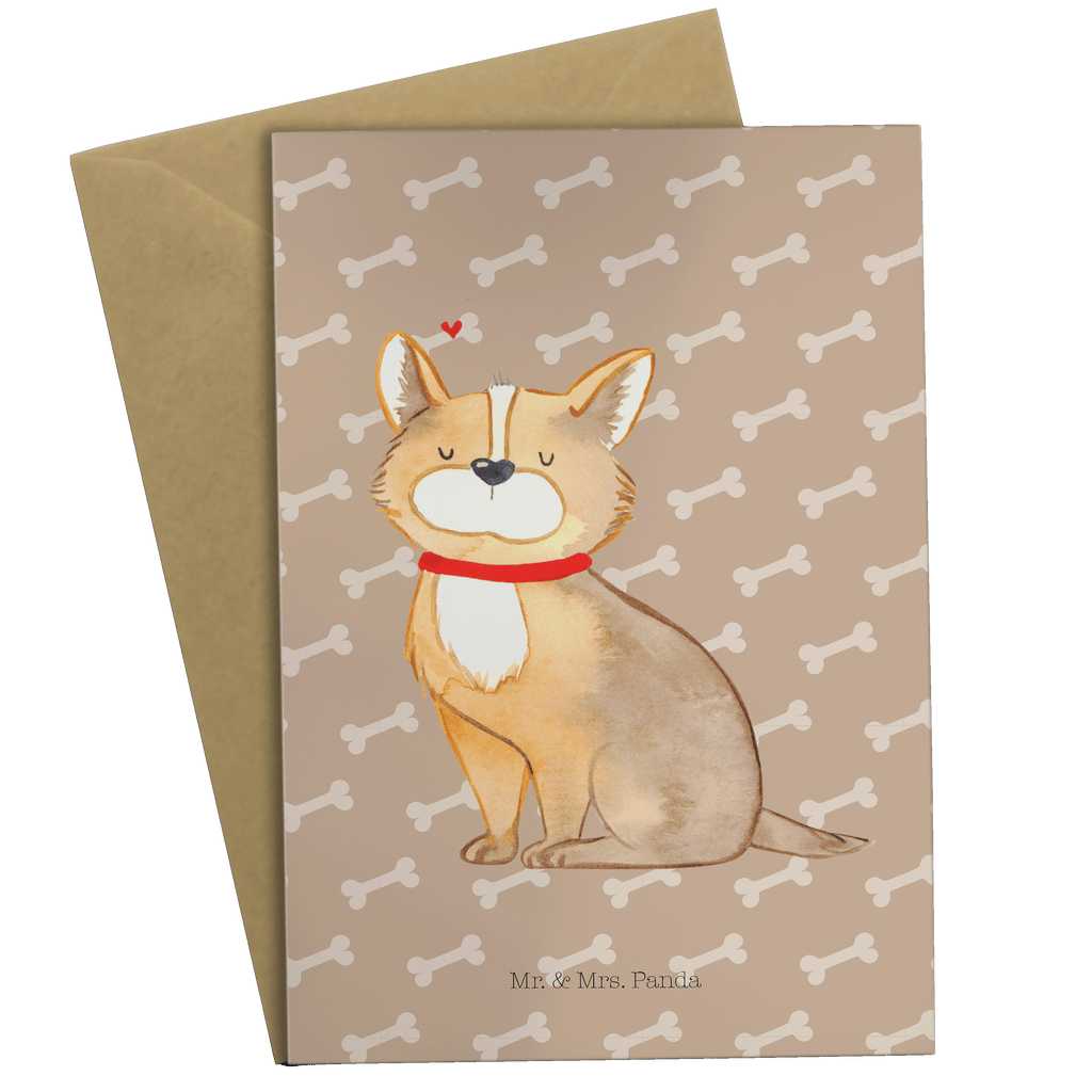 Grußkarte Hundeglück Klappkarte, Einladungskarte, Glückwunschkarte, Hochzeitskarte, Geburtstagskarte, Karte, Hund, Hundemotiv, Haustier, Hunderasse, Tierliebhaber, Hundebesitzer, Sprüche, Corgie, Hundeliebe, Spruch, Hundemama, Liebe