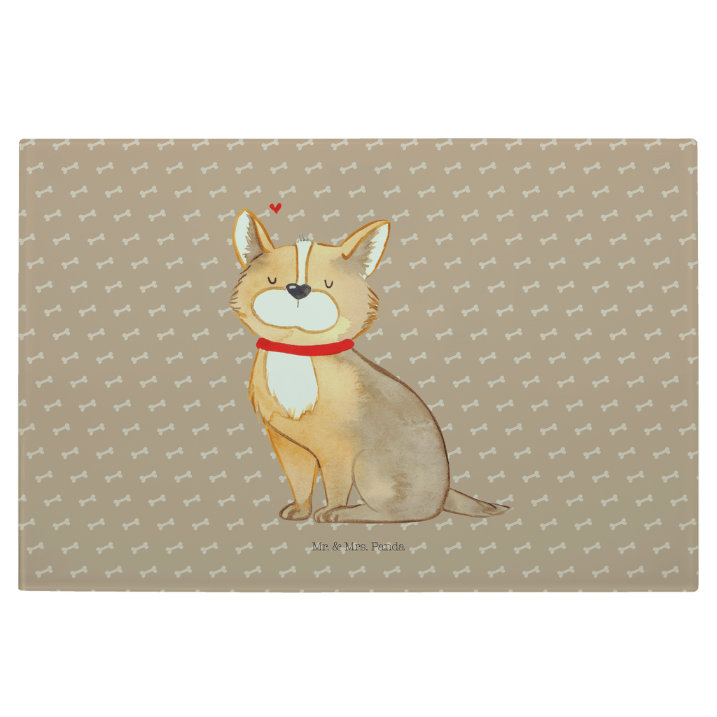 Medium Glas Schneidbrett Hundeglück Glasschneidebrett, Schneidebrett, Hund, Hundemotiv, Haustier, Hunderasse, Tierliebhaber, Hundebesitzer, Sprüche, Corgie, Hundeliebe, Spruch, Hundemama, Liebe