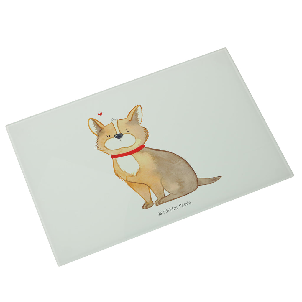 Medium Glas Schneidbrett Hundeglück Glasschneidebrett, Schneidebrett, Hund, Hundemotiv, Haustier, Hunderasse, Tierliebhaber, Hundebesitzer, Sprüche, Corgie, Hundeliebe, Spruch, Hundemama, Liebe