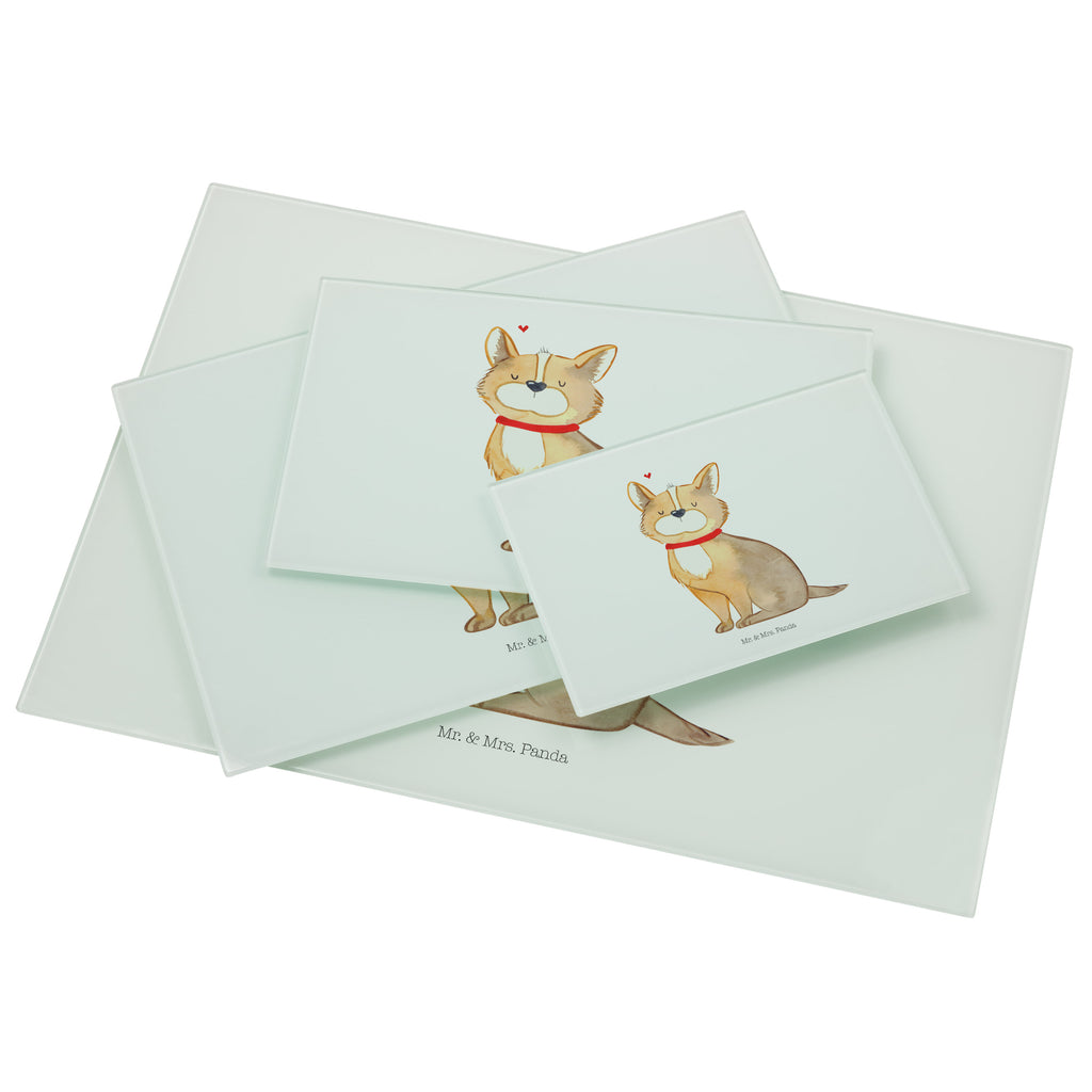 Medium Glas Schneidbrett Hundeglück Glasschneidebrett, Schneidebrett, Hund, Hundemotiv, Haustier, Hunderasse, Tierliebhaber, Hundebesitzer, Sprüche, Corgie, Hundeliebe, Spruch, Hundemama, Liebe