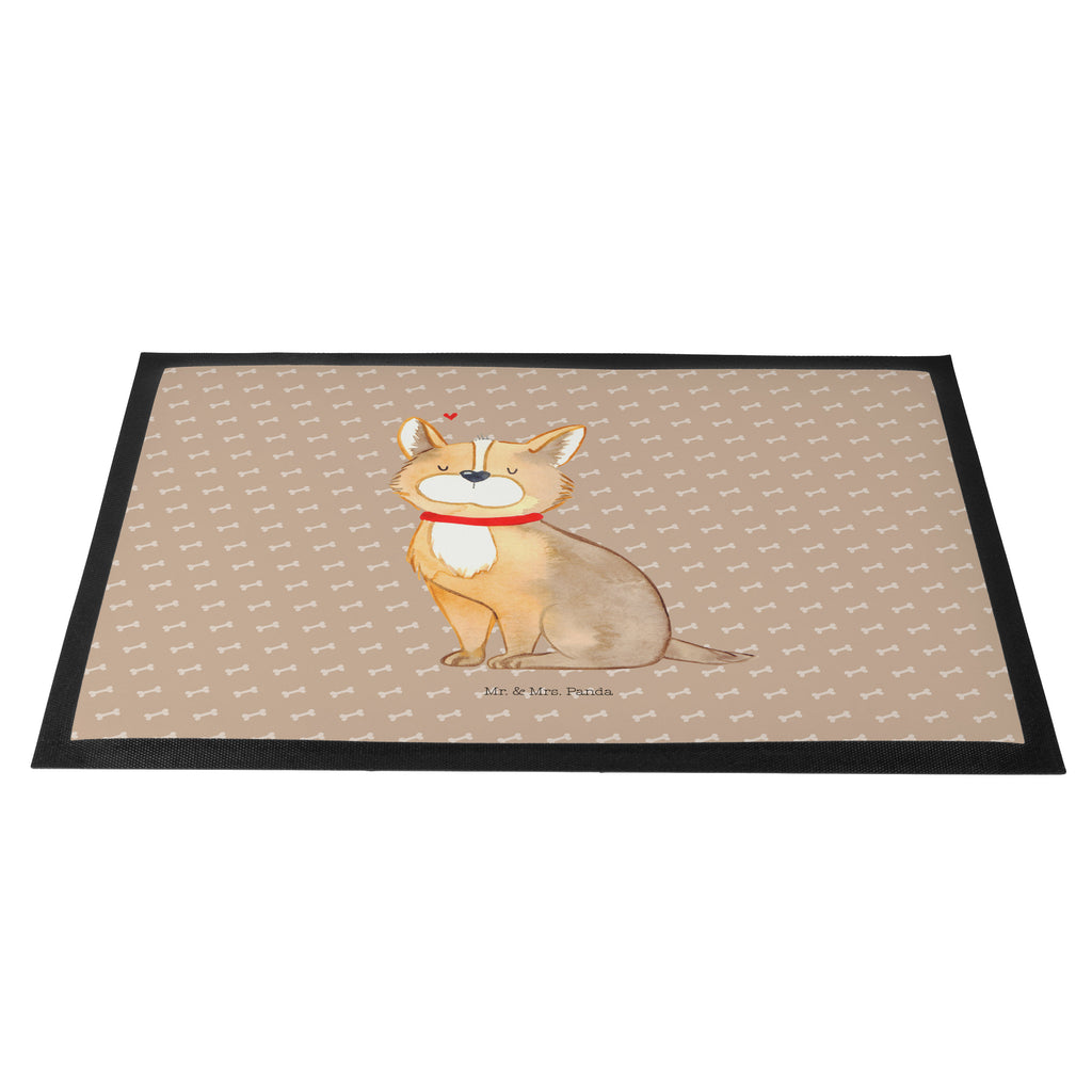 Fußmatte Hundeglück Corgie, Hund, Hundeliebe, Spruch, Hundemama, Hundebesitzer, Liebe Türvorleger, Schmutzmatte, Fußabtreter, Matte, Schmutzfänger, Fußabstreifer, Schmutzfangmatte, Türmatte, Motivfußmatte,  Haustürmatte, Vorleger  Hund, Hundemotiv, Haustier, Hunderasse, Tierliebhaber, Hundebesitzer, Sprüche