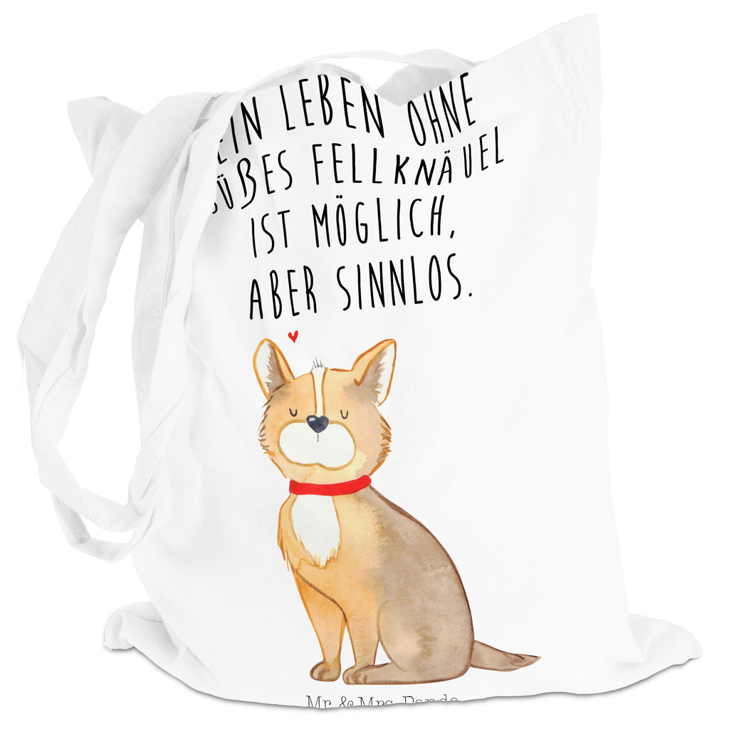 Tragetasche Hundeglück Beuteltasche, Beutel, Einkaufstasche, Jutebeutel, Stoffbeutel, Hund, Hundemotiv, Haustier, Hunderasse, Tierliebhaber, Hundebesitzer, Sprüche, Corgie, Hundeliebe, Spruch, Hundemama, Liebe