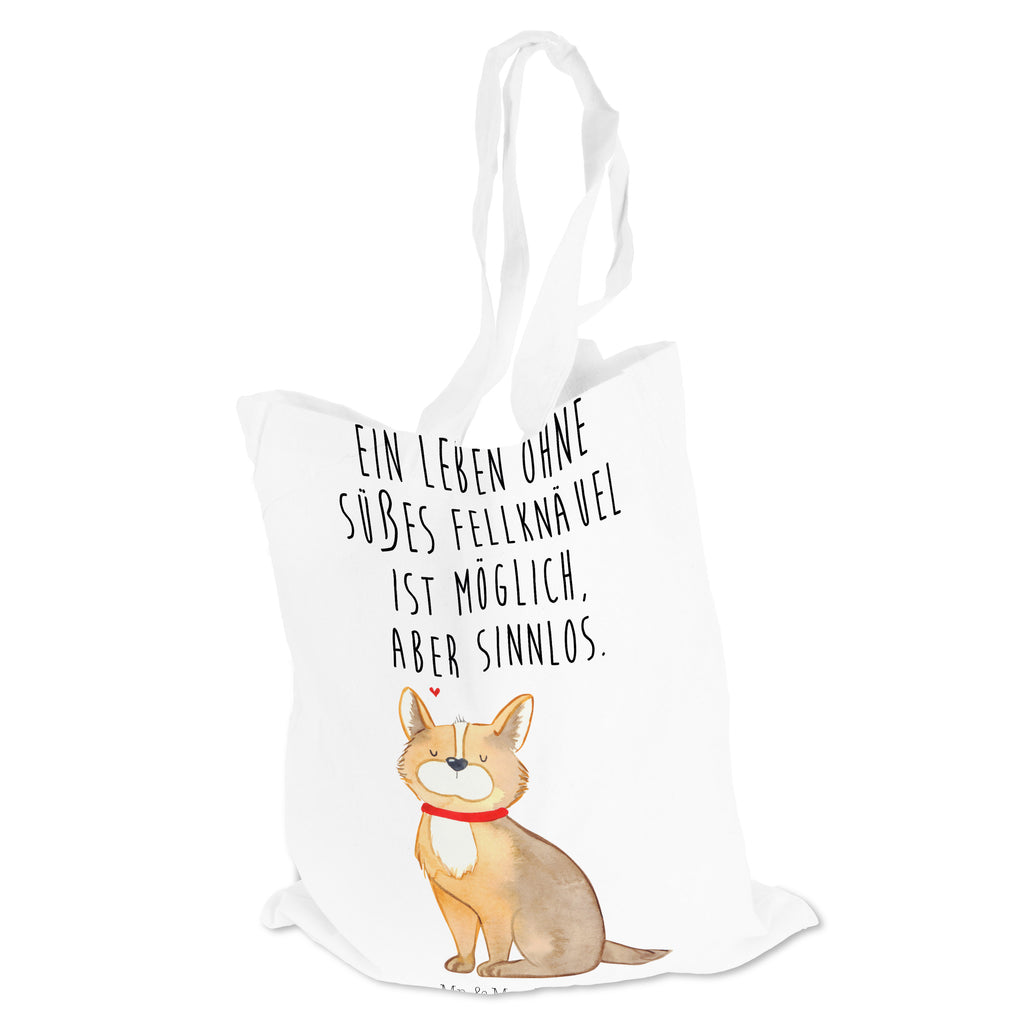 Tragetasche Hundeglück Beuteltasche, Beutel, Einkaufstasche, Jutebeutel, Stoffbeutel, Hund, Hundemotiv, Haustier, Hunderasse, Tierliebhaber, Hundebesitzer, Sprüche, Corgie, Hundeliebe, Spruch, Hundemama, Liebe