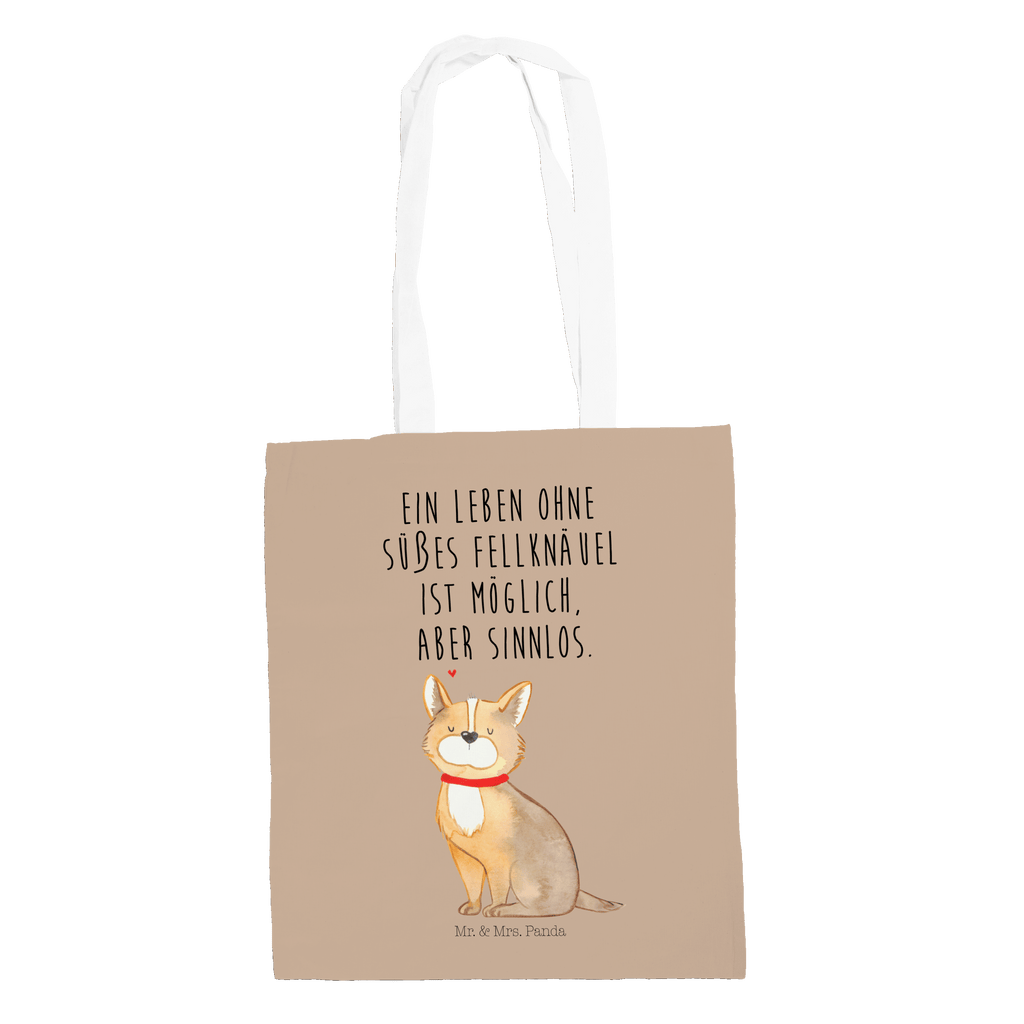 Tragetasche Hundeglück Beuteltasche, Beutel, Einkaufstasche, Jutebeutel, Stoffbeutel, Hund, Hundemotiv, Haustier, Hunderasse, Tierliebhaber, Hundebesitzer, Sprüche, Corgie, Hundeliebe, Spruch, Hundemama, Liebe
