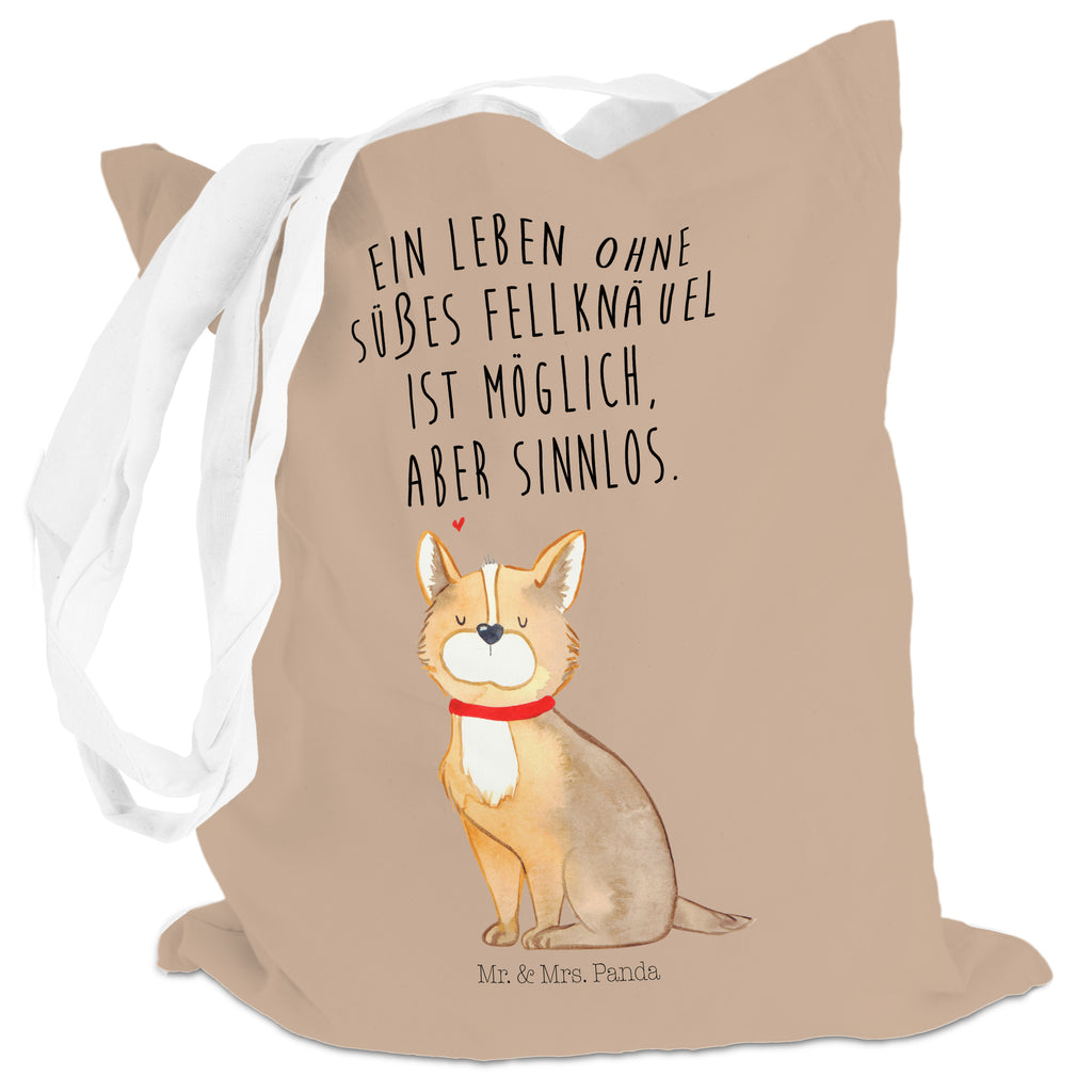 Tragetasche Hundeglück Beuteltasche, Beutel, Einkaufstasche, Jutebeutel, Stoffbeutel, Hund, Hundemotiv, Haustier, Hunderasse, Tierliebhaber, Hundebesitzer, Sprüche, Corgie, Hundeliebe, Spruch, Hundemama, Liebe