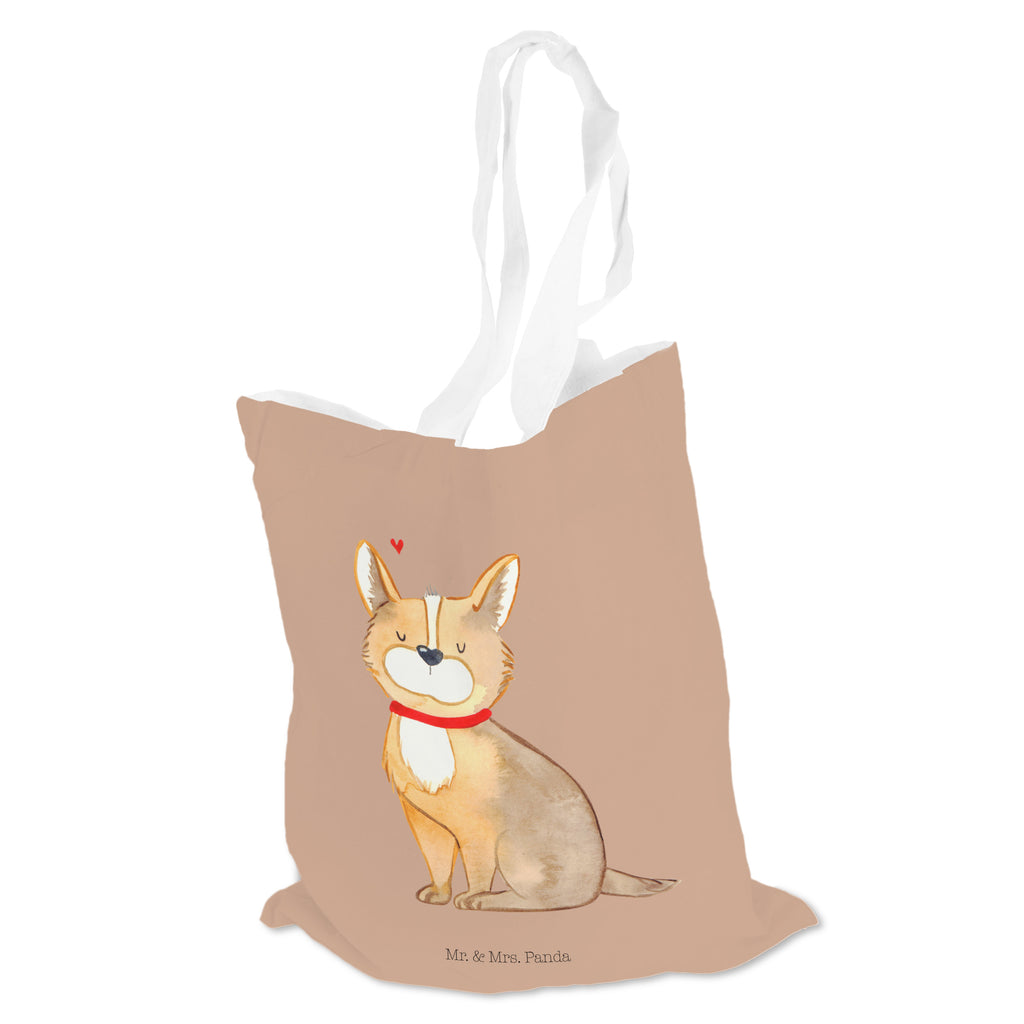 Tragetasche Hundeglück Beuteltasche, Beutel, Einkaufstasche, Jutebeutel, Stoffbeutel, Hund, Hundemotiv, Haustier, Hunderasse, Tierliebhaber, Hundebesitzer, Sprüche, Corgie, Hundeliebe, Spruch, Hundemama, Liebe