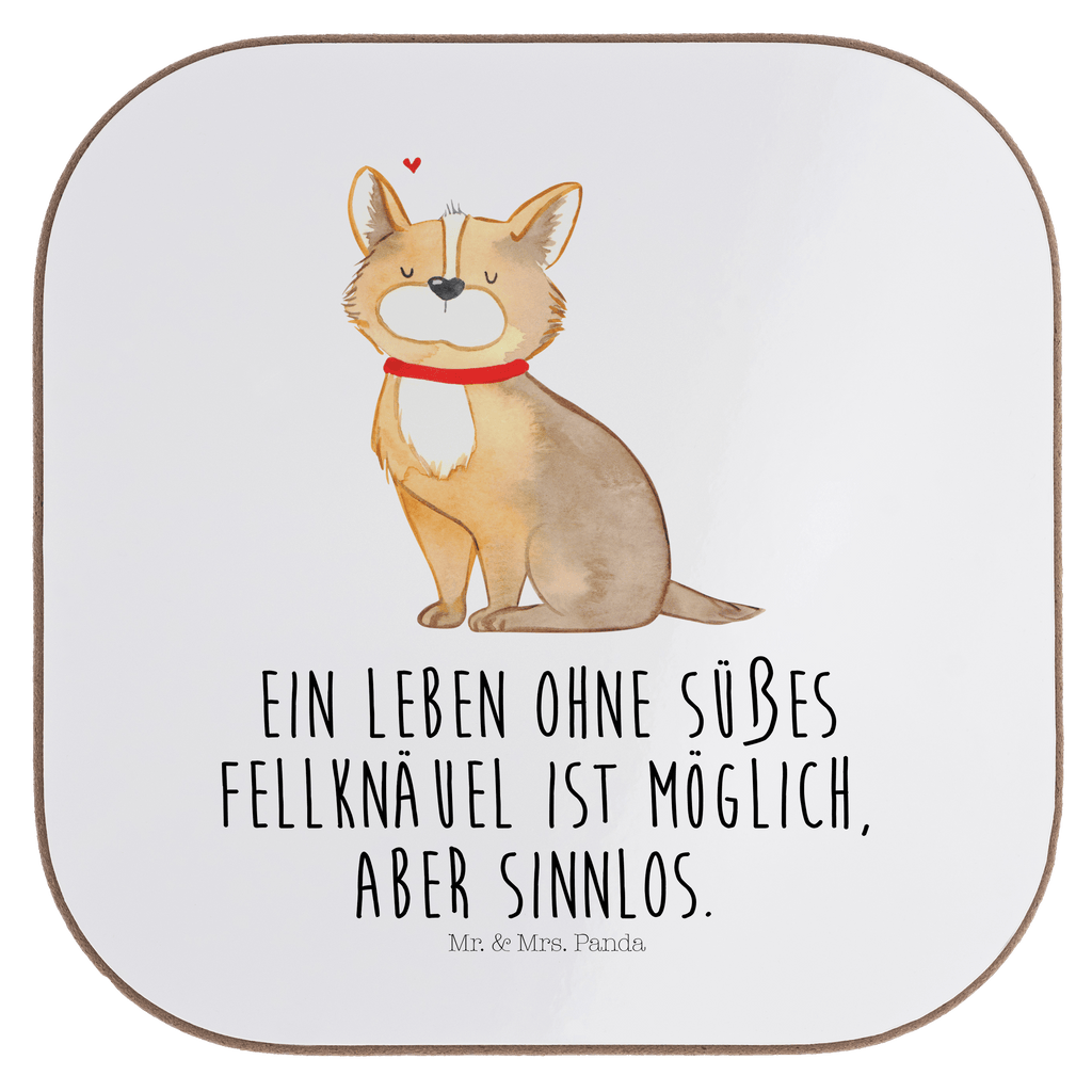 Quadratische Untersetzer Hundeglück Bierdeckel, Glasuntersetzer, Untersetzer Gläser, Getränkeuntersetzer, Hund, Hundemotiv, Haustier, Hunderasse, Tierliebhaber, Hundebesitzer, Sprüche, Corgie, Hundeliebe, Spruch, Hundemama, Liebe