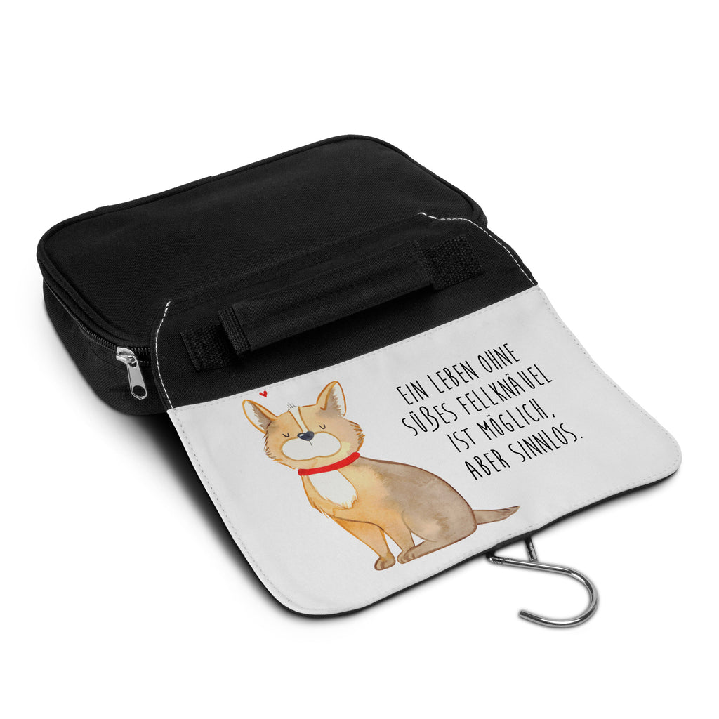 Kulturbeutel Hundeglück Kulturbeutel, Zum Aufhängen, Waschtasche, Kosmetiktasche, Damen, Herren, Aufbewahrungstasche, Schminktasche, Kosmetikbeutel, Organizer, Kulturtasche, Schminkutensil, Hund, Hundemotiv, Haustier, Hunderasse, Tierliebhaber, Hundebesitzer, Sprüche, Corgie, Hundeliebe, Spruch, Hundemama, Liebe