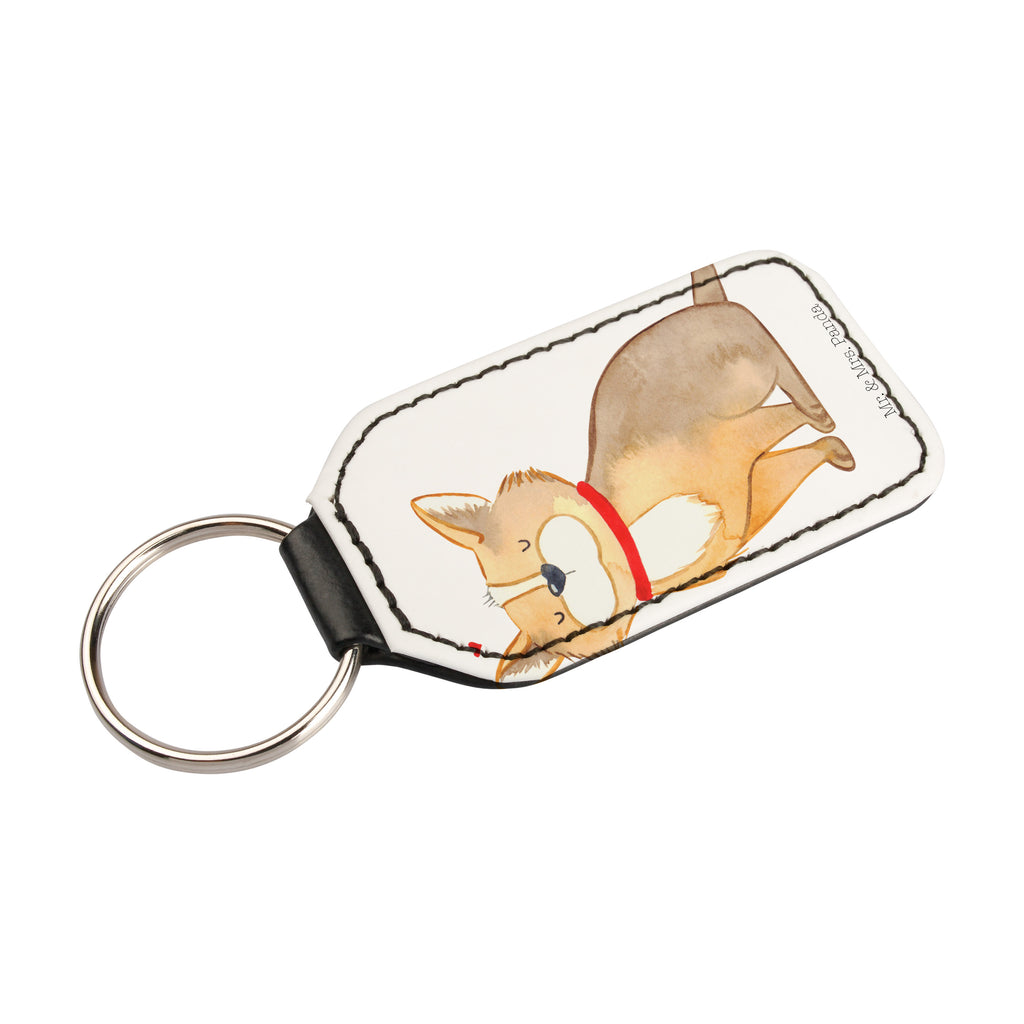 Rechteckig Schlüsselanhänger Hundeglück Schlüsselanhänger, Anhänger, Taschenanhänger, Glücksbringer, Schutzengel, Hund, Hundemotiv, Haustier, Hunderasse, Tierliebhaber, Hundebesitzer, Sprüche, Corgie, Hundeliebe, Spruch, Hundemama, Liebe