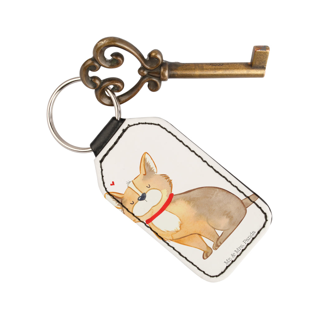 Rechteckig Schlüsselanhänger Hundeglück Schlüsselanhänger, Anhänger, Taschenanhänger, Glücksbringer, Schutzengel, Hund, Hundemotiv, Haustier, Hunderasse, Tierliebhaber, Hundebesitzer, Sprüche, Corgie, Hundeliebe, Spruch, Hundemama, Liebe