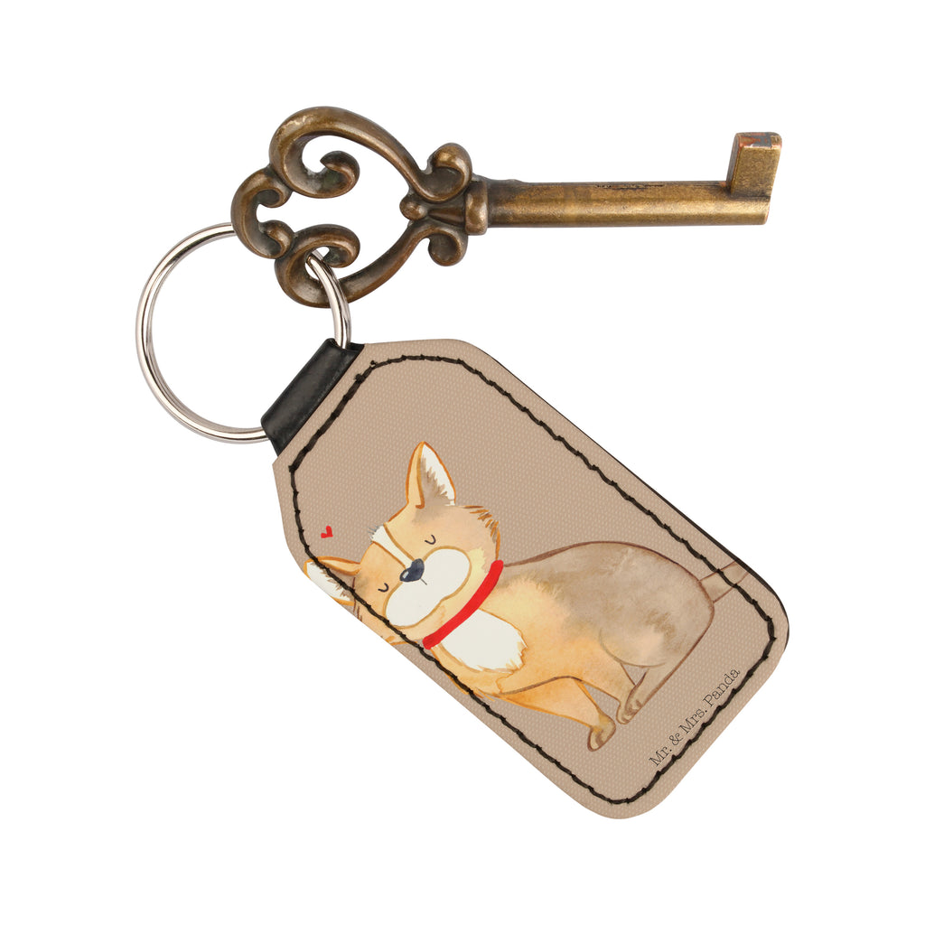 Rechteckig Schlüsselanhänger Hundeglück Schlüsselanhänger, Anhänger, Taschenanhänger, Glücksbringer, Schutzengel, Hund, Hundemotiv, Haustier, Hunderasse, Tierliebhaber, Hundebesitzer, Sprüche, Corgie, Hundeliebe, Spruch, Hundemama, Liebe