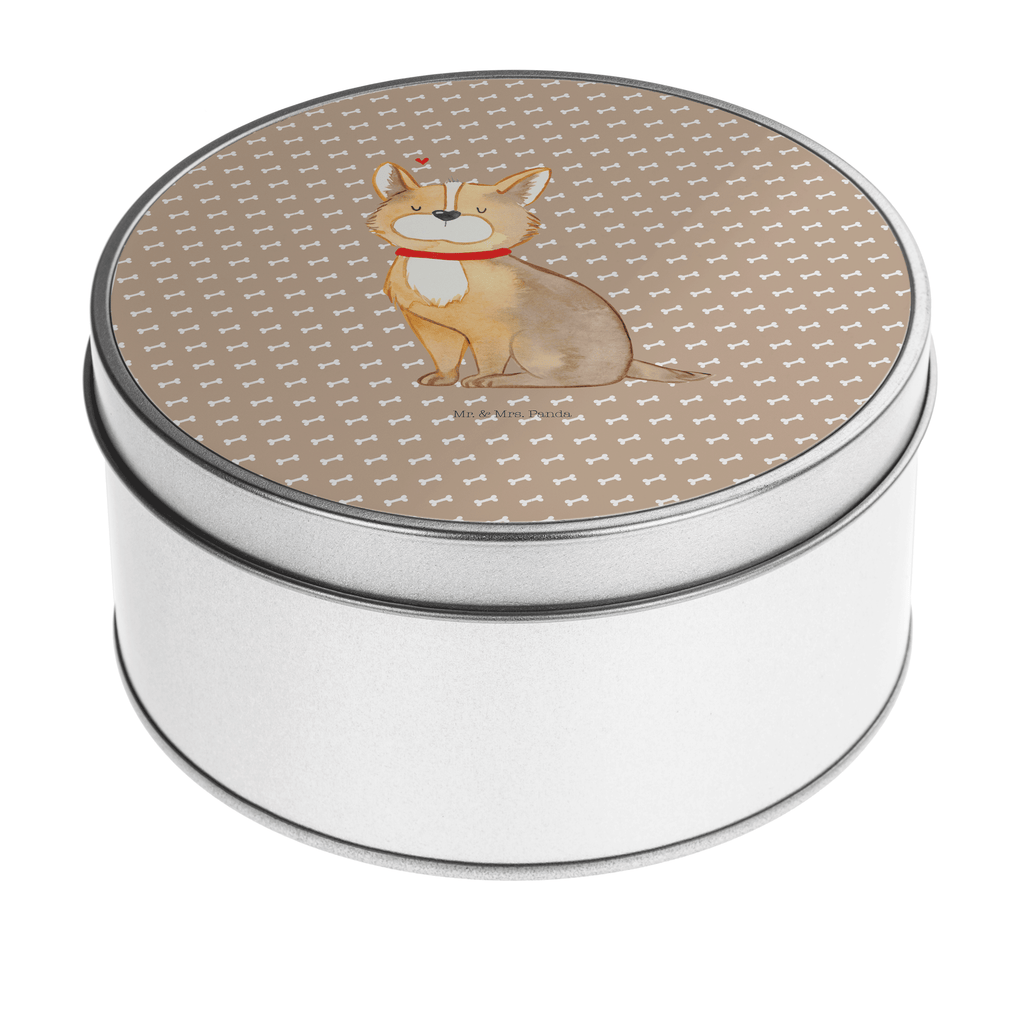 Blechdose rund Hundeglück Metalldose, Keksdose, Dose, Vorratsdose, Geschenkbox, Hund, Hundemotiv, Haustier, Hunderasse, Tierliebhaber, Hundebesitzer, Sprüche, Corgie, Hundeliebe, Spruch, Hundemama, Liebe