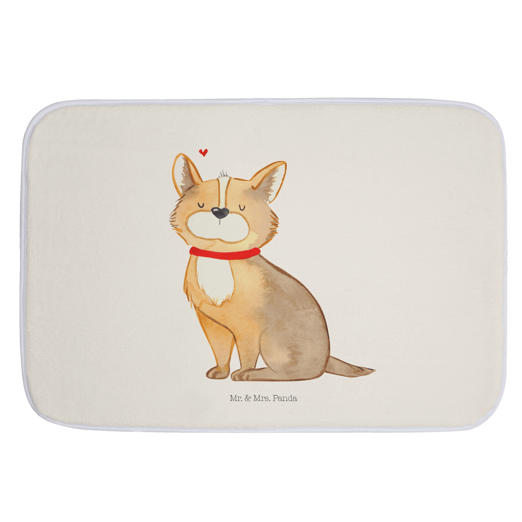 Badvorleger Hundeglück Badematte, Badteppich, Duschvorleger, Badezimmerteppich, Badezimmermatte, Badvorleger, Duschmatte, Duschteppich, Hund, Hundemotiv, Haustier, Hunderasse, Tierliebhaber, Hundebesitzer, Sprüche, Corgie, Hundeliebe, Spruch, Hundemama, Liebe