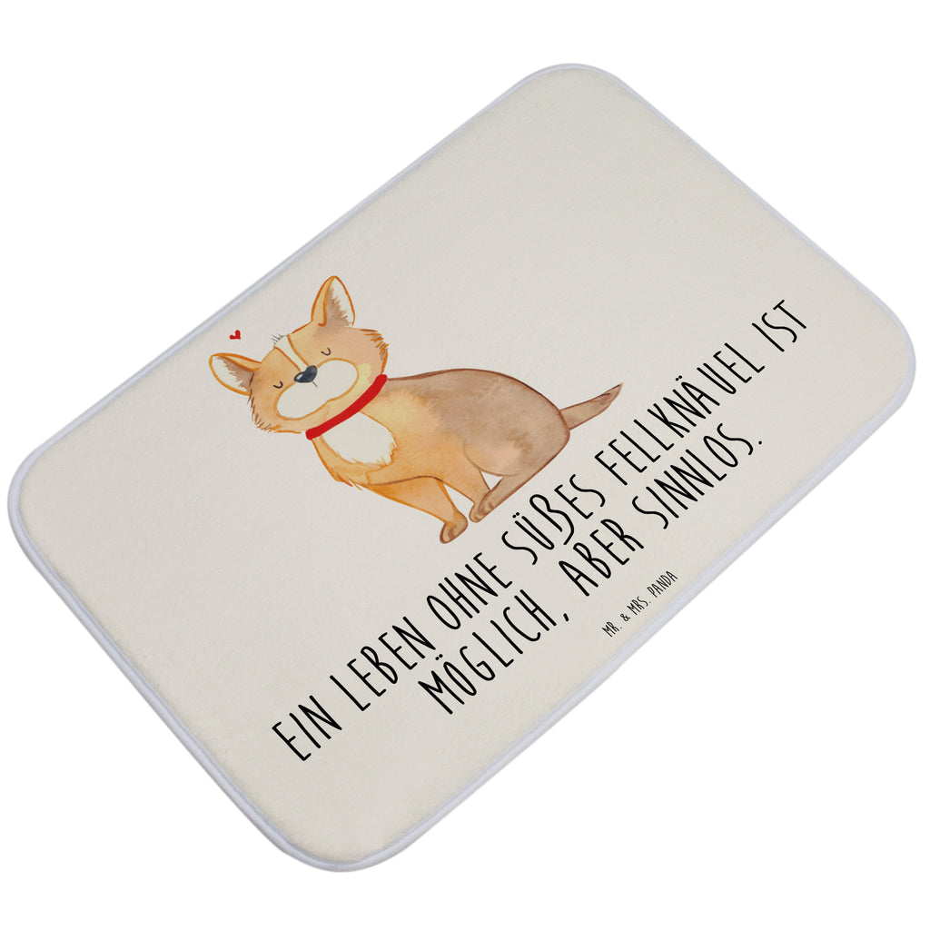 Badvorleger Hundeglück Badematte, Badteppich, Duschvorleger, Badezimmerteppich, Badezimmermatte, Badvorleger, Duschmatte, Duschteppich, Hund, Hundemotiv, Haustier, Hunderasse, Tierliebhaber, Hundebesitzer, Sprüche, Corgie, Hundeliebe, Spruch, Hundemama, Liebe