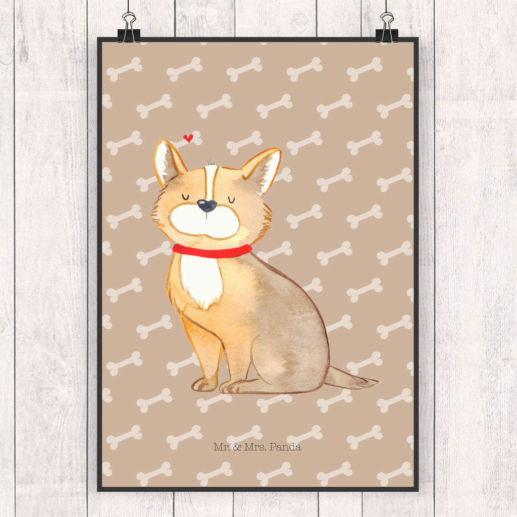 Poster Hundeglück Poster, Wandposter, Bild, Wanddeko, Küchenposter, Kinderposter, Wanddeko Bild, Raumdekoration, Wanddekoration, Handgemaltes Poster, Mr. & Mrs. Panda Poster, Designposter, Kunstdruck, Posterdruck, Hund, Hundemotiv, Haustier, Hunderasse, Tierliebhaber, Hundebesitzer, Sprüche, Corgie, Hundeliebe, Spruch, Hundemama, Liebe