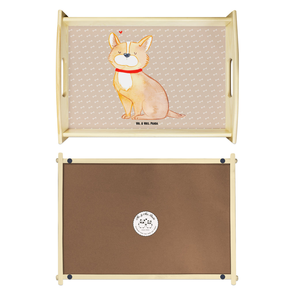 Serviertablett Hundeglück Tablett, Holztablett, Küchentablett, Dekotablett, Frühstückstablett, Hund, Hundemotiv, Haustier, Hunderasse, Tierliebhaber, Hundebesitzer, Sprüche, Corgie, Hundeliebe, Spruch, Hundemama, Liebe