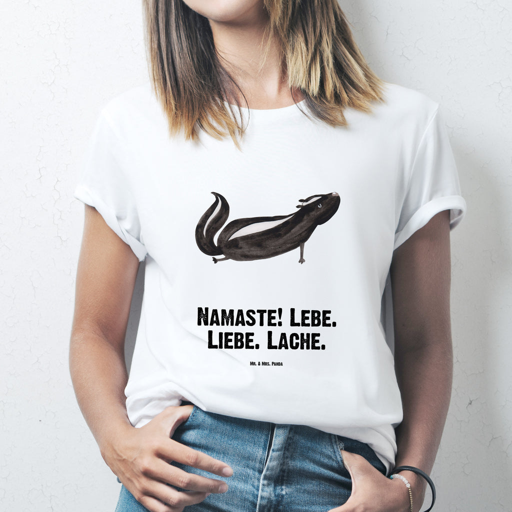Größe L T-Shirt Stinktier Yoga T-Shirt, Shirt, Tshirt, Lustiges T-Shirt, T-Shirt mit Spruch, Party, Junggesellenabschied, Jubiläum, Geburstag, Herrn, Damen, Männer, Frauen, Schlafshirt, Nachthemd, Sprüche, Stinktier, Skunk, Wildtier, Raubtier, Stinker, Stinki, Yoga, Namaste, Lebe, Liebe, Lache