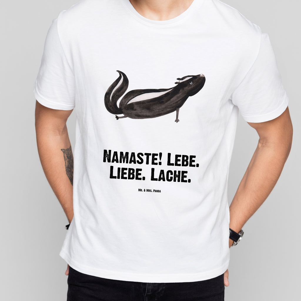 Größe L T-Shirt Stinktier Yoga T-Shirt, Shirt, Tshirt, Lustiges T-Shirt, T-Shirt mit Spruch, Party, Junggesellenabschied, Jubiläum, Geburstag, Herrn, Damen, Männer, Frauen, Schlafshirt, Nachthemd, Sprüche, Stinktier, Skunk, Wildtier, Raubtier, Stinker, Stinki, Yoga, Namaste, Lebe, Liebe, Lache