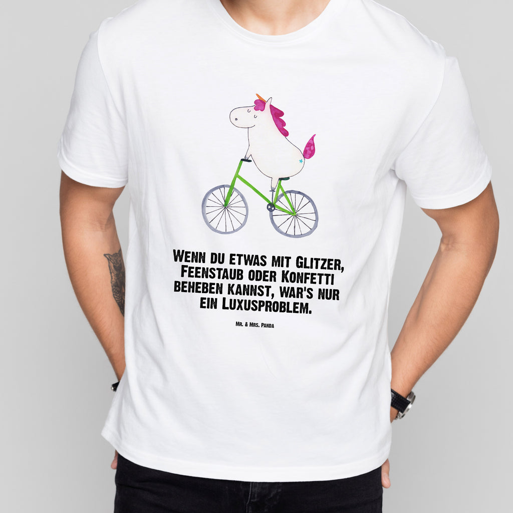 Größe L T-Shirt Einhorn Radfahrer T-Shirt, Shirt, Tshirt, Lustiges T-Shirt, T-Shirt mit Spruch, Party, Junggesellenabschied, Jubiläum, Geburstag, Herrn, Damen, Männer, Frauen, Schlafshirt, Nachthemd, Sprüche, Einhorn, Einhörner, Einhorn Deko, Pegasus, Unicorn, Radfahren, Radfahrer, Rad, Bike, Feenstaub, Konfetti, Luxusproblem, Kummer, Liebeskummer