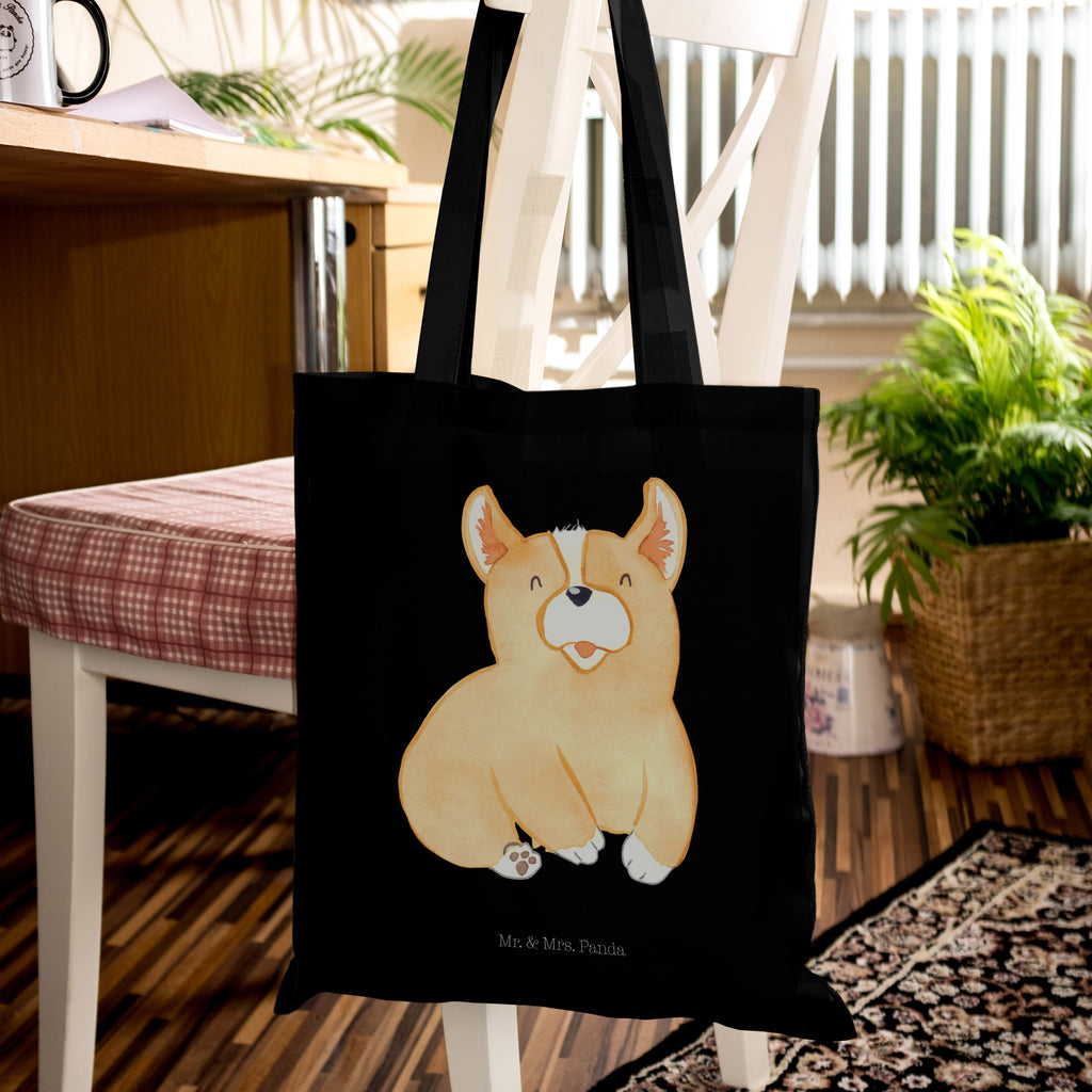 Tragetasche Corgie Beuteltasche, Beutel, Einkaufstasche, Jutebeutel, Stoffbeutel, Hund, Hundemotiv, Haustier, Hunderasse, Tierliebhaber, Hundebesitzer, Sprüche, Corgie, Welsh Corgie Pembroke, britisch, Motivation, Spruch, Hundespruch, Lebensfreude