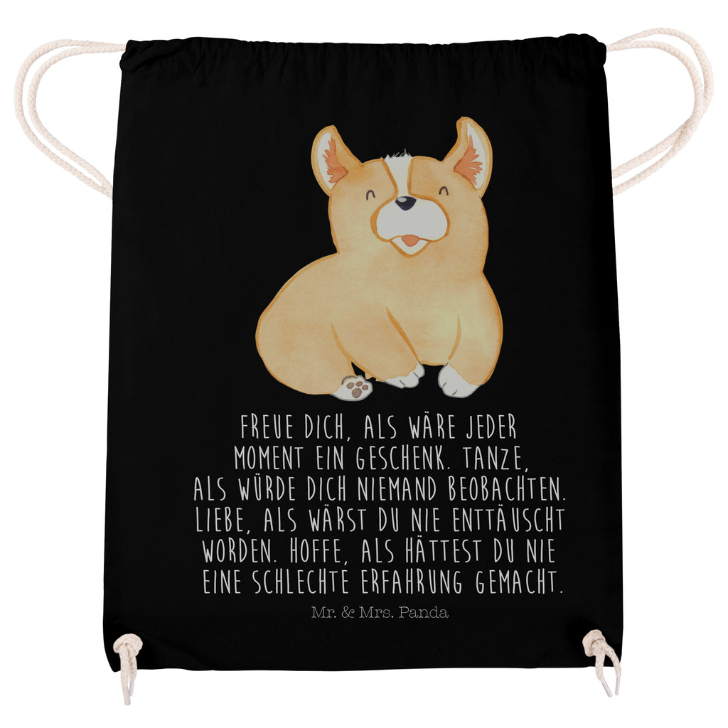 Sportbeutel Corgie Turnbeutel, Beutel, Sporttasche, Tasche, Stoffbeutel, Hund, Hundemotiv, Haustier, Hunderasse, Tierliebhaber, Hundebesitzer, Sprüche, Corgie, Welsh Corgie Pembroke, britisch, Motivation, Spruch, Hundespruch, Lebensfreude
