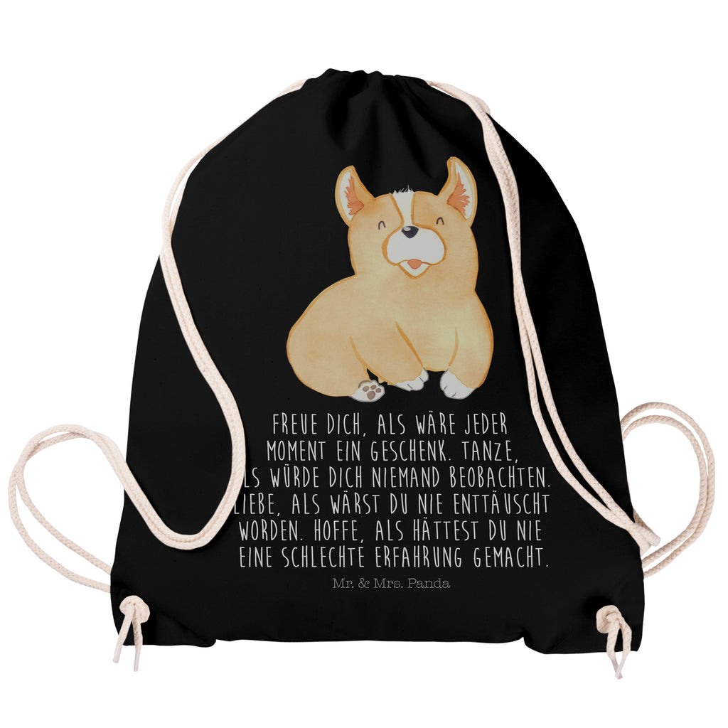 Sportbeutel Corgie Turnbeutel, Beutel, Sporttasche, Tasche, Stoffbeutel, Hund, Hundemotiv, Haustier, Hunderasse, Tierliebhaber, Hundebesitzer, Sprüche, Corgie, Welsh Corgie Pembroke, britisch, Motivation, Spruch, Hundespruch, Lebensfreude