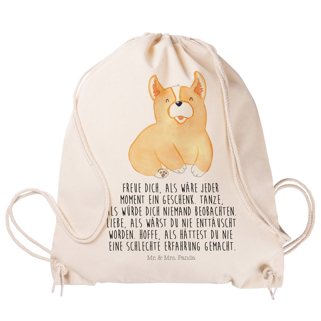 Sportbeutel Corgie Turnbeutel, Beutel, Sporttasche, Tasche, Stoffbeutel, Hund, Hundemotiv, Haustier, Hunderasse, Tierliebhaber, Hundebesitzer, Sprüche, Corgie, Welsh Corgie Pembroke, britisch, Motivation, Spruch, Hundespruch, Lebensfreude