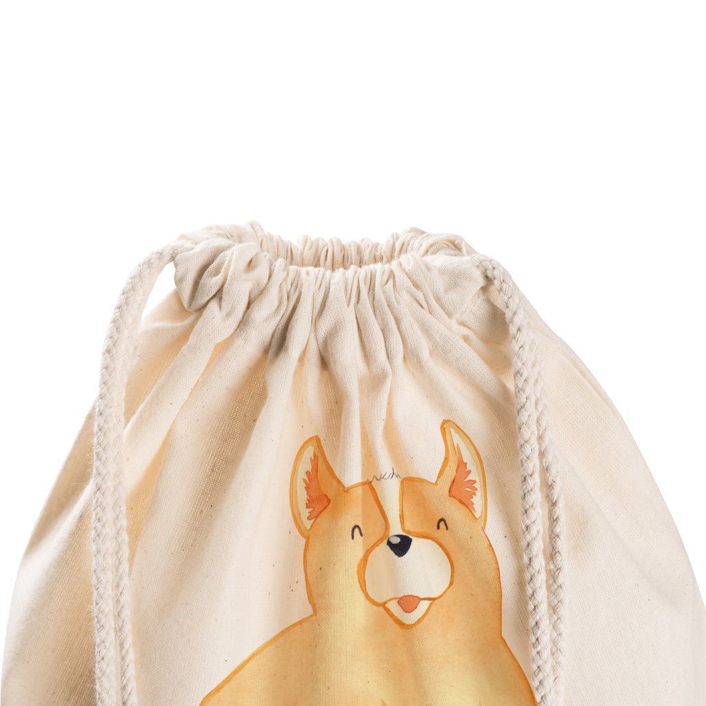 Sportbeutel Corgie Turnbeutel, Beutel, Sporttasche, Tasche, Stoffbeutel, Hund, Hundemotiv, Haustier, Hunderasse, Tierliebhaber, Hundebesitzer, Sprüche, Corgie, Welsh Corgie Pembroke, britisch, Motivation, Spruch, Hundespruch, Lebensfreude
