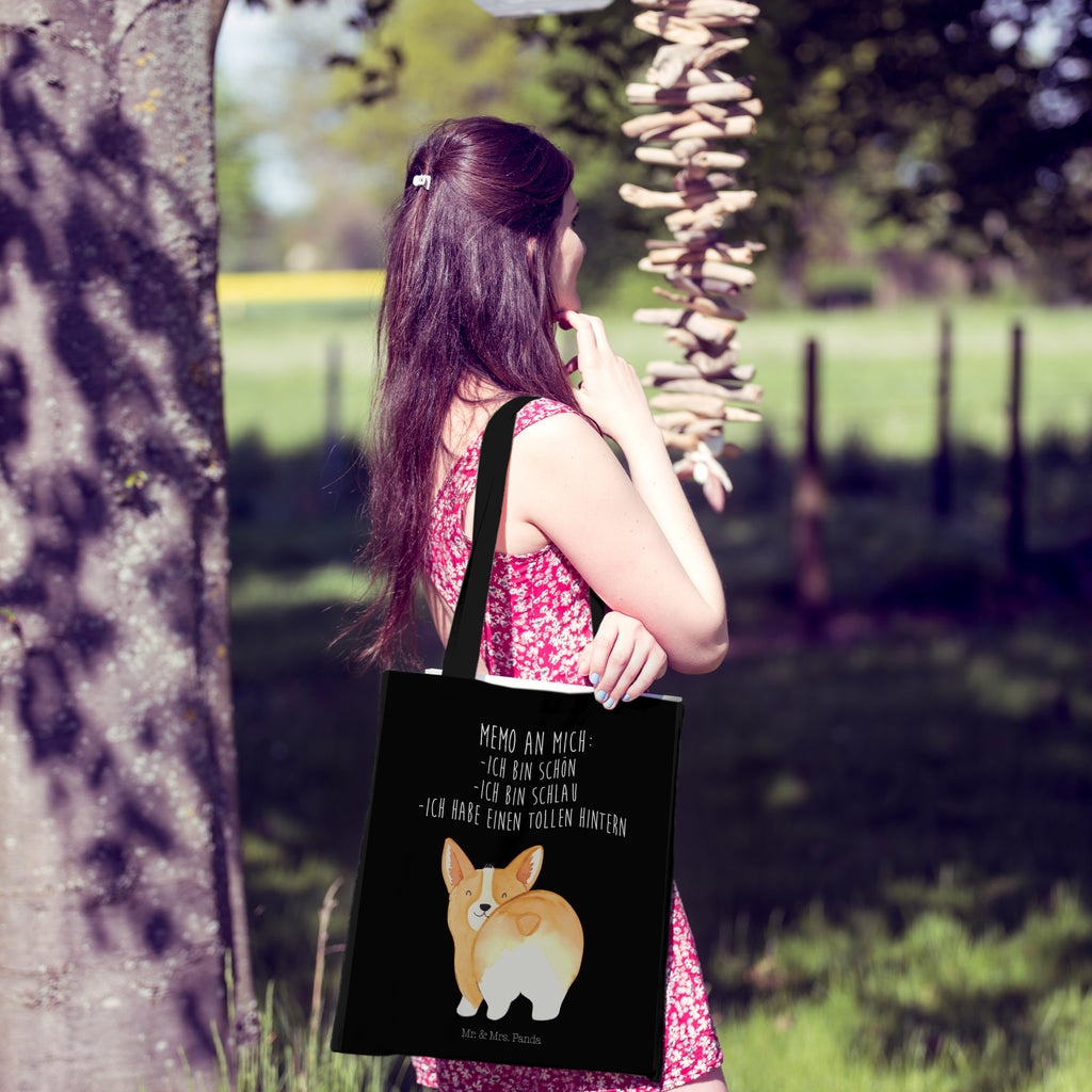Tragetasche Corgie Po Beuteltasche, Beutel, Einkaufstasche, Jutebeutel, Stoffbeutel, Hund, Hundemotiv, Haustier, Hunderasse, Tierliebhaber, Hundebesitzer, Sprüche, Corgie, Hundeliebe, Motivation, Selbstliebe, Spruch