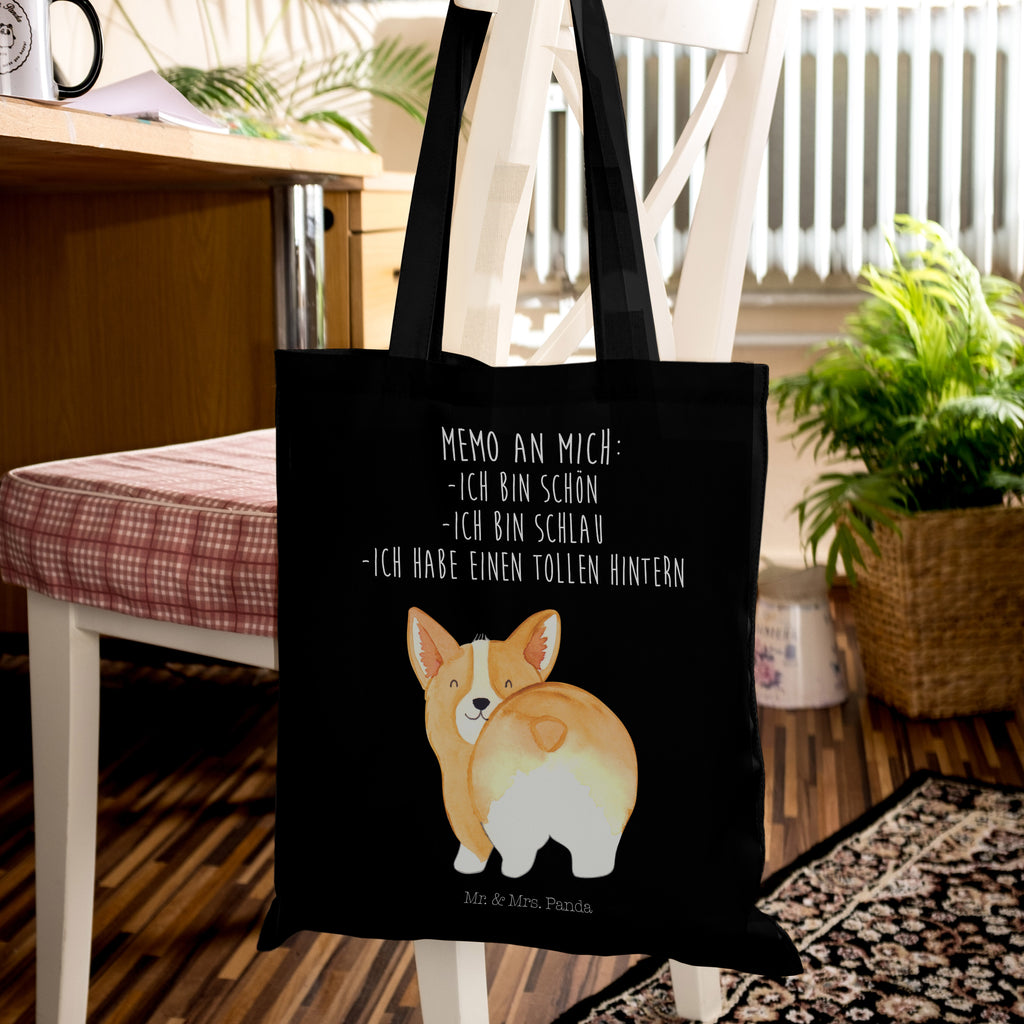 Tragetasche Corgie Po Beuteltasche, Beutel, Einkaufstasche, Jutebeutel, Stoffbeutel, Hund, Hundemotiv, Haustier, Hunderasse, Tierliebhaber, Hundebesitzer, Sprüche, Corgie, Hundeliebe, Motivation, Selbstliebe, Spruch