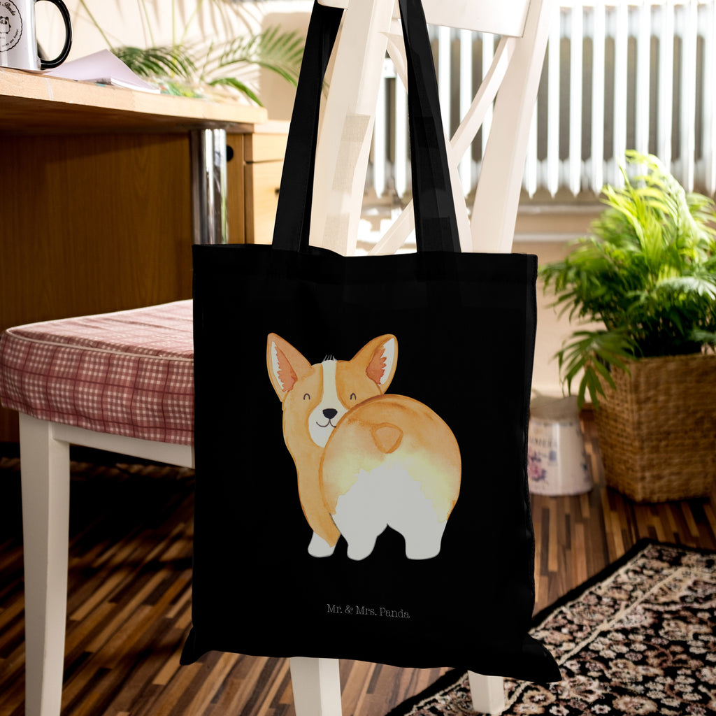 Tragetasche Corgie Po Beuteltasche, Beutel, Einkaufstasche, Jutebeutel, Stoffbeutel, Hund, Hundemotiv, Haustier, Hunderasse, Tierliebhaber, Hundebesitzer, Sprüche, Corgie, Hundeliebe, Motivation, Selbstliebe, Spruch