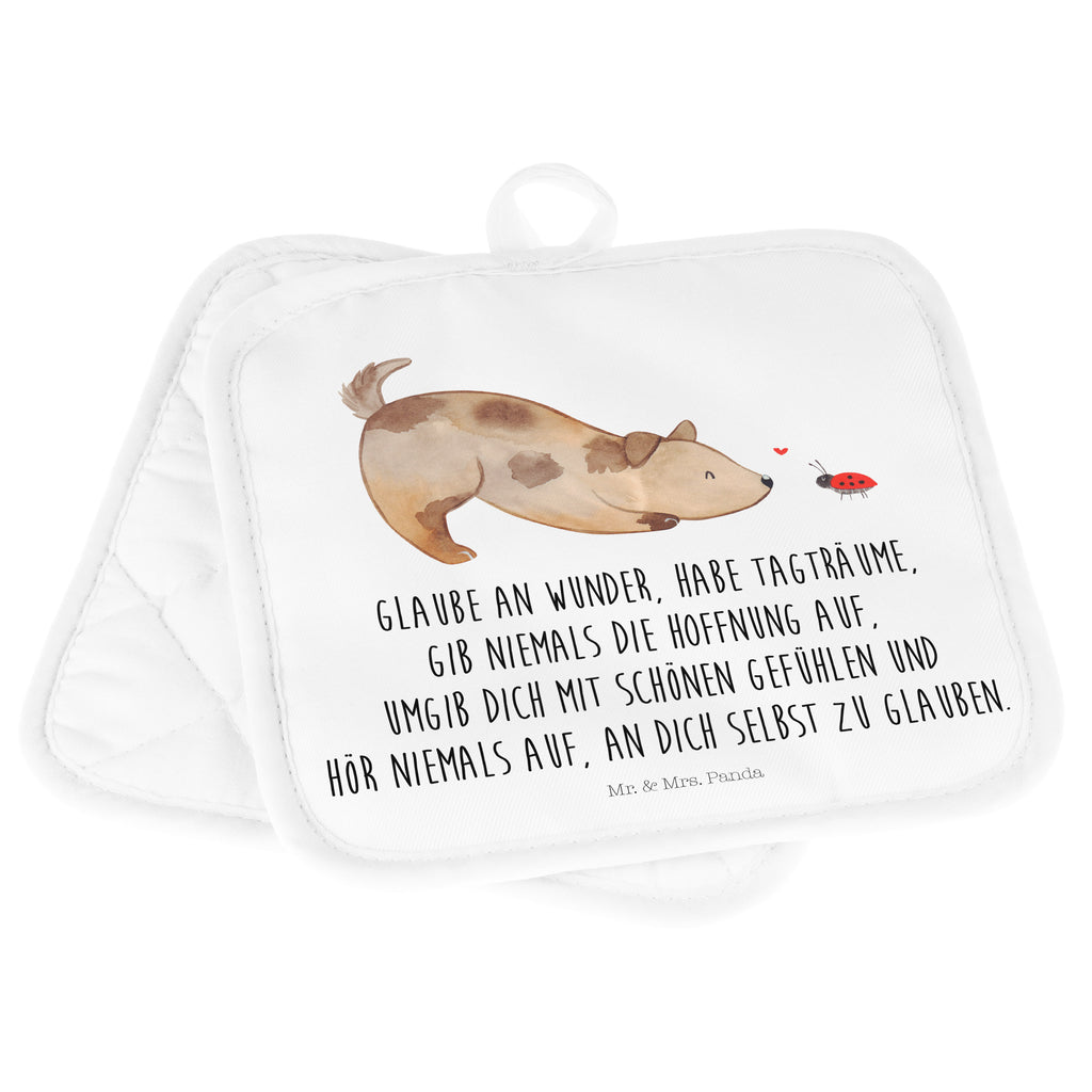2er Set Topflappen  Hund Marienkäfer Topflappen, Topfuntersetzer, Ofenhandschuh, Topflappen Set, Topflappen lustig, Topflappen mit Spruch, Hund, Hundemotiv, Haustier, Hunderasse, Tierliebhaber, Hundebesitzer, Sprüche, Hunde, Hundespruch, Marienkäfer, Mischling, Mischlinghund