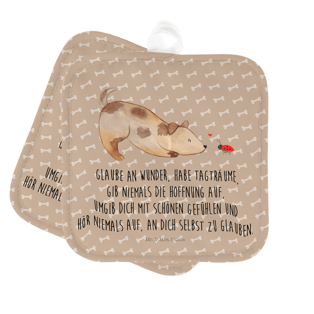 2er Set Topflappen  Hund Marienkäfer Topflappen, Topfuntersetzer, Ofenhandschuh, Topflappen Set, Topflappen lustig, Topflappen mit Spruch, Hund, Hundemotiv, Haustier, Hunderasse, Tierliebhaber, Hundebesitzer, Sprüche, Hunde, Hundespruch, Marienkäfer, Mischling, Mischlinghund