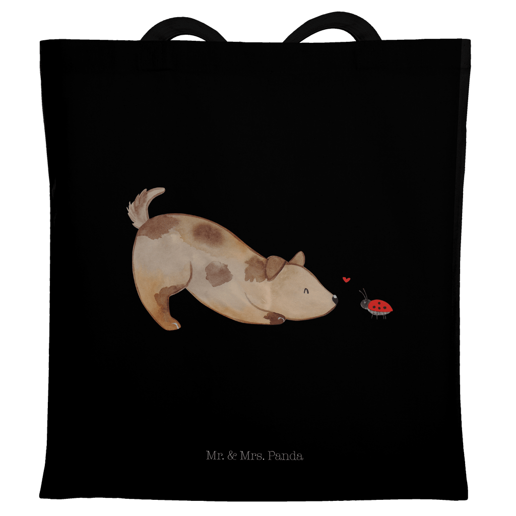 Tragetasche Hund Marienkäfer Beuteltasche, Beutel, Einkaufstasche, Jutebeutel, Stoffbeutel, Hund, Hundemotiv, Haustier, Hunderasse, Tierliebhaber, Hundebesitzer, Sprüche, Hunde, Hundespruch, Marienkäfer, Mischling, Mischlinghund