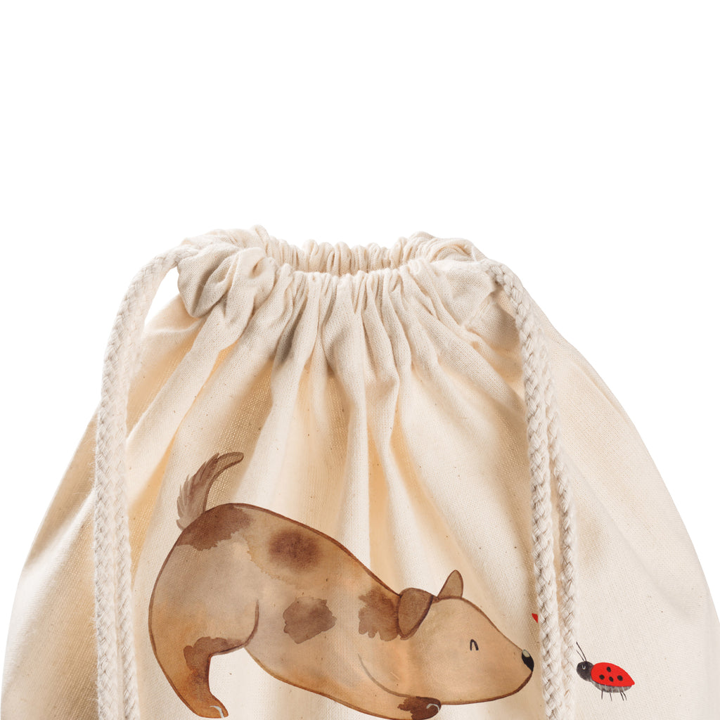 Sportbeutel Hund Marienkäfer Turnbeutel, Beutel, Sporttasche, Tasche, Stoffbeutel, Hund, Hundemotiv, Haustier, Hunderasse, Tierliebhaber, Hundebesitzer, Sprüche, Hunde, Hundespruch, Marienkäfer, Mischling, Mischlinghund